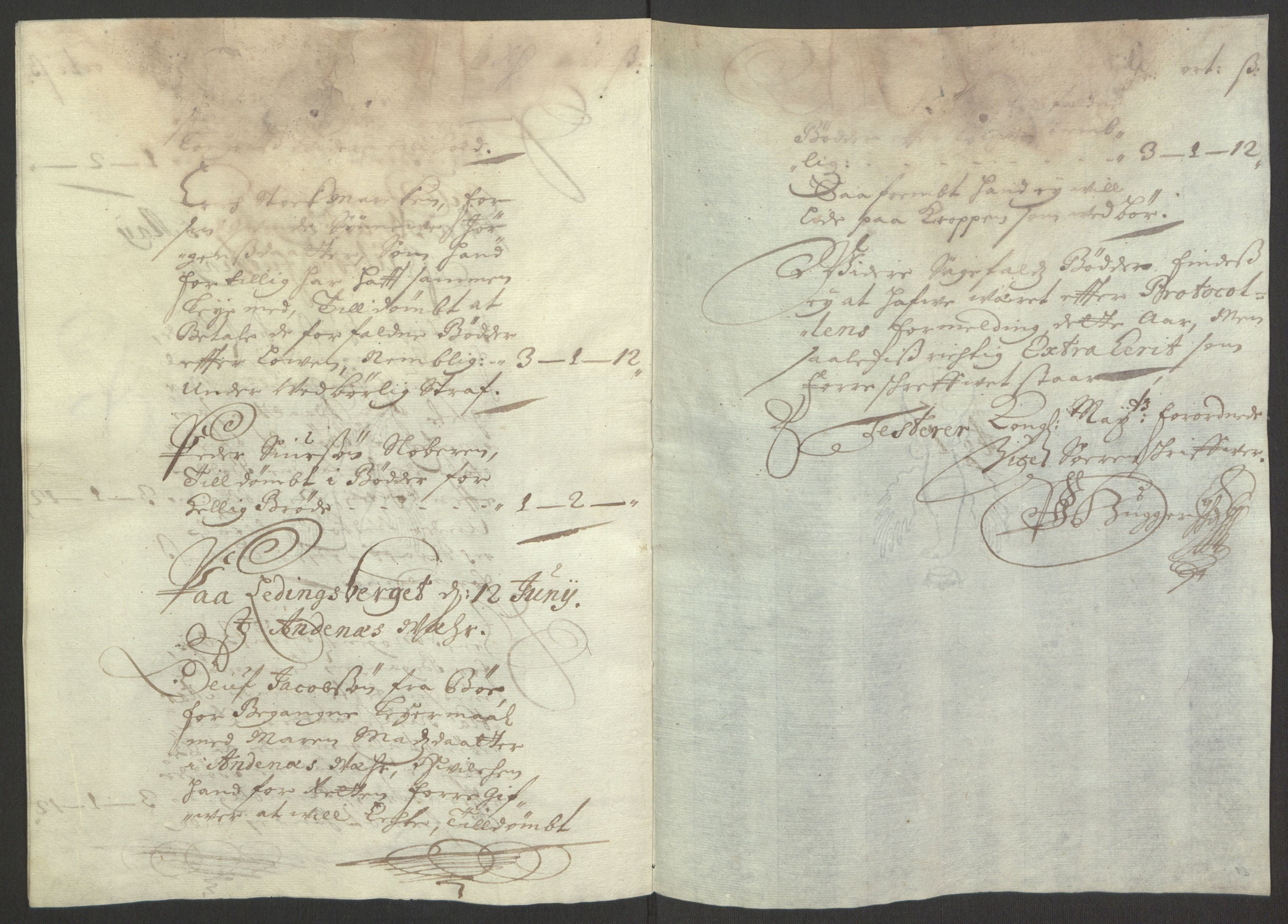 Rentekammeret inntil 1814, Reviderte regnskaper, Fogderegnskap, RA/EA-4092/R67/L4677: Fogderegnskap Vesterålen, Andenes og Lofoten, 1694-1695, s. 153