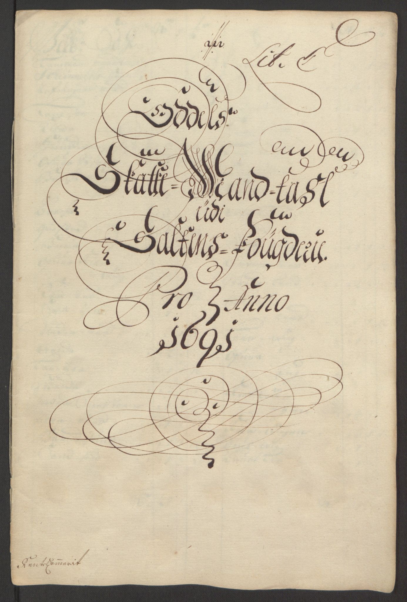 Rentekammeret inntil 1814, Reviderte regnskaper, Fogderegnskap, RA/EA-4092/R66/L4577: Fogderegnskap Salten, 1691-1693, s. 43