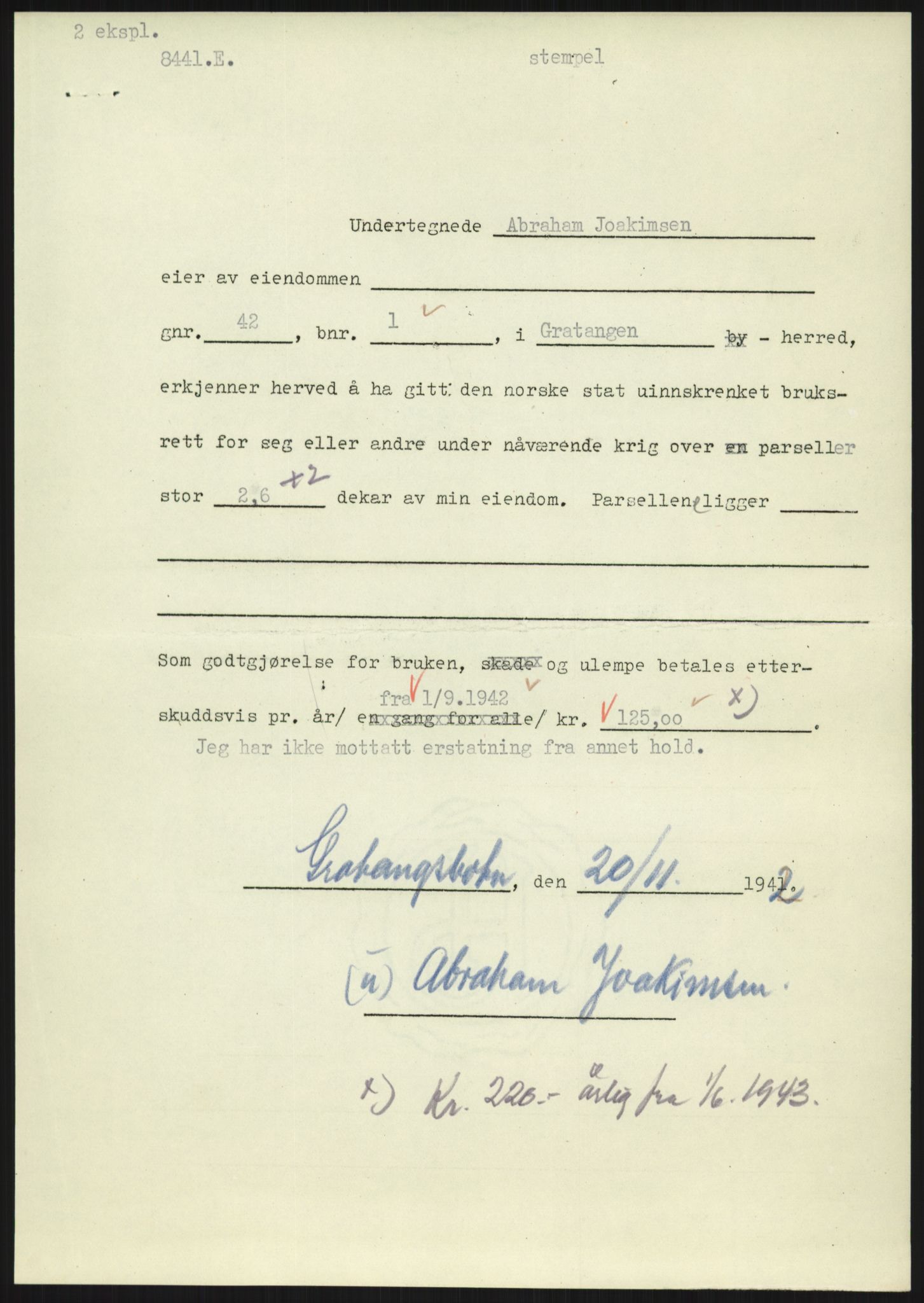 Forsvarsdepartementet, 10. kontor / Oppgjørskontoret, AV/RA-RAFA-1225/D/Dd/L0479: Troms, 1941-1956, s. 652