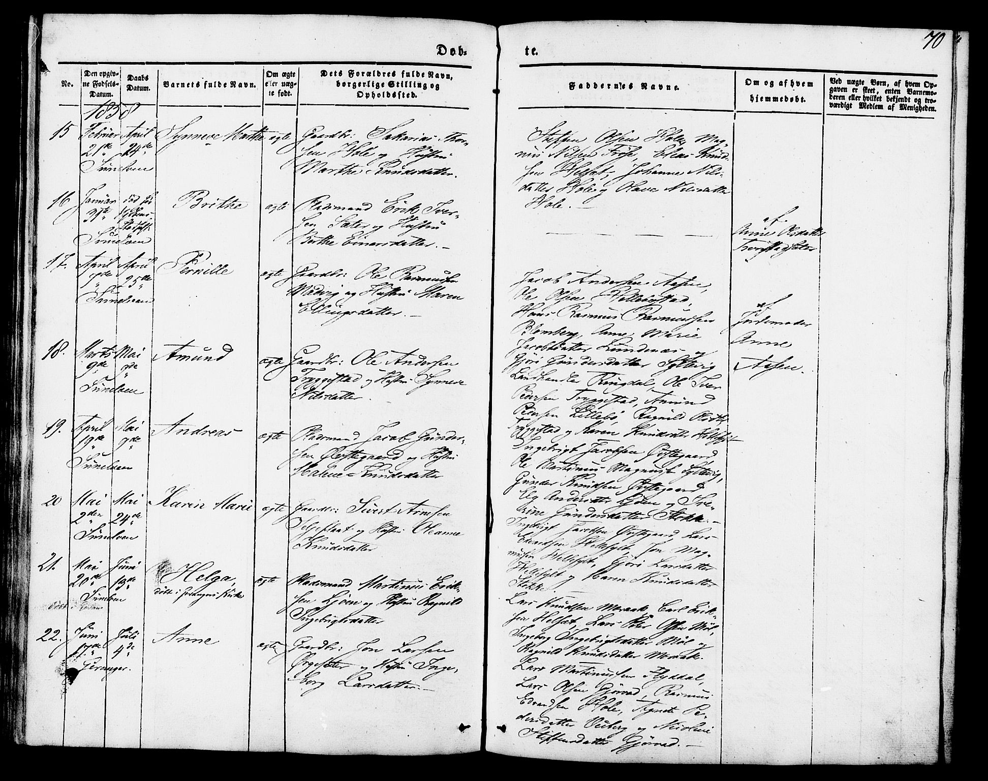 Ministerialprotokoller, klokkerbøker og fødselsregistre - Møre og Romsdal, AV/SAT-A-1454/517/L0222: Ministerialbok nr. 517A02, 1846-1862, s. 70