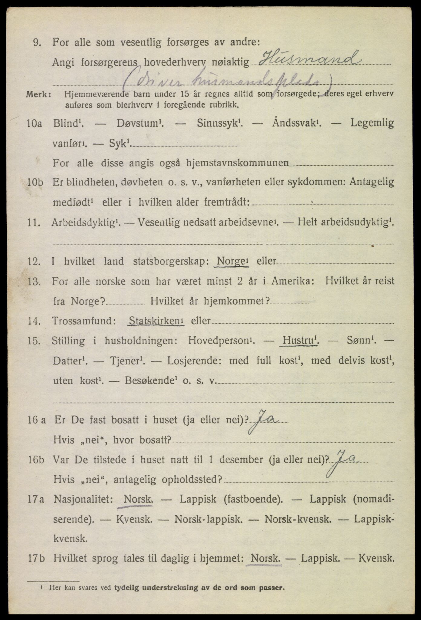 SAT, Folketelling 1920 for 1866 Hadsel herred, 1920, s. 3397