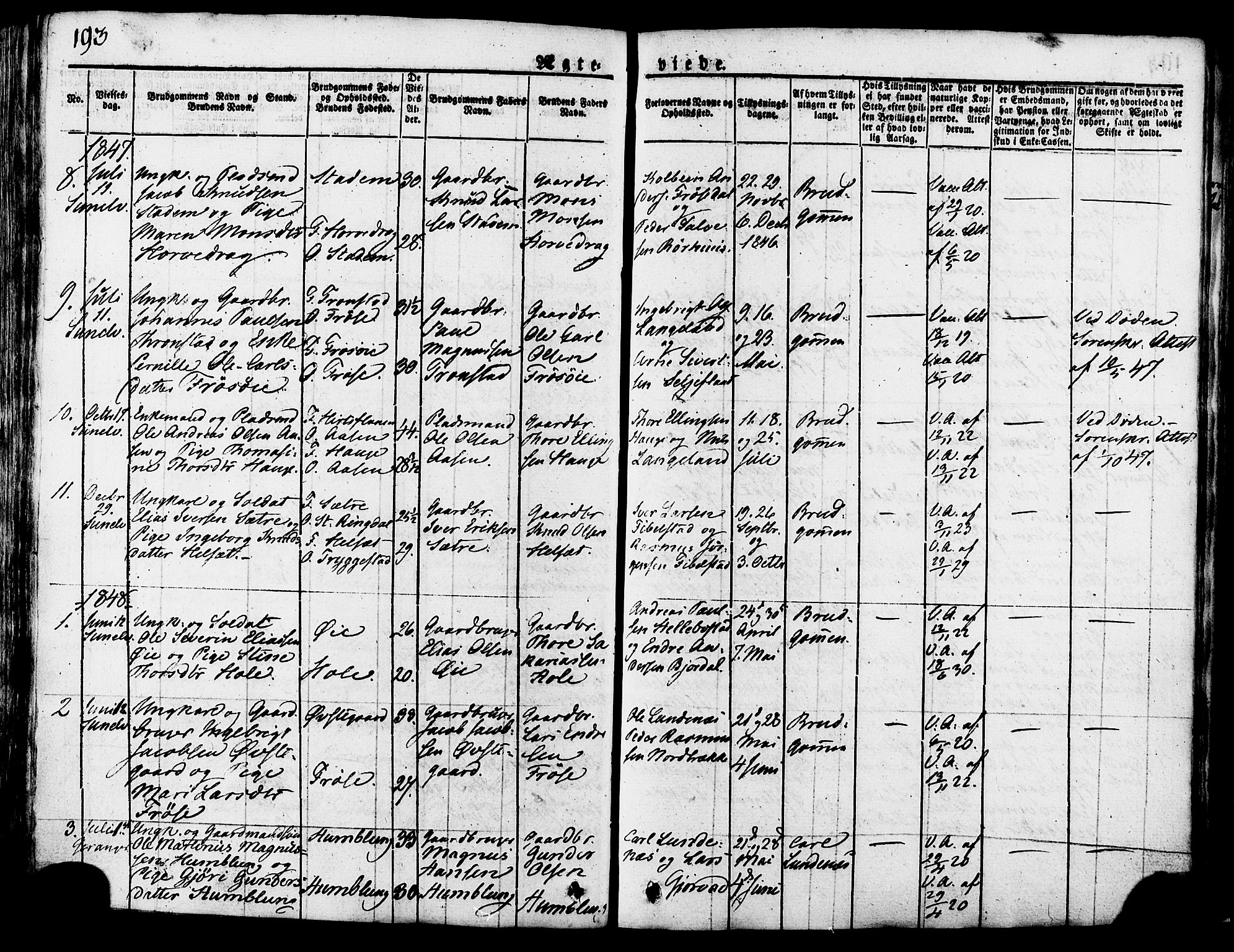 Ministerialprotokoller, klokkerbøker og fødselsregistre - Møre og Romsdal, AV/SAT-A-1454/517/L0221: Ministerialbok nr. 517A01, 1827-1858, s. 193