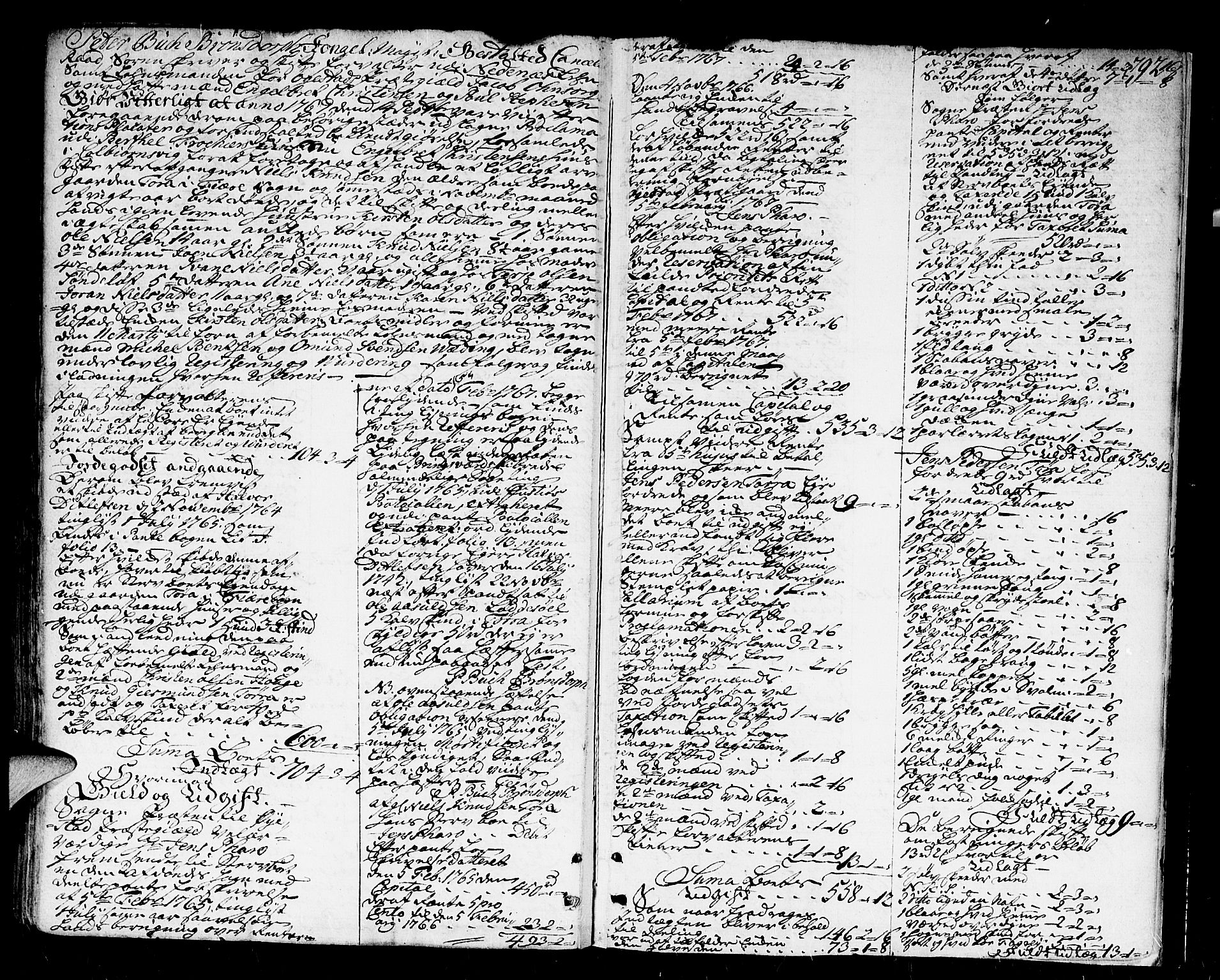 Nedenes sorenskriveri før 1824, AV/SAK-1221-0007/H/Hc/L0030: Skifteprotokoll med register nr 21a, 1763-1767, s. 791b-792a