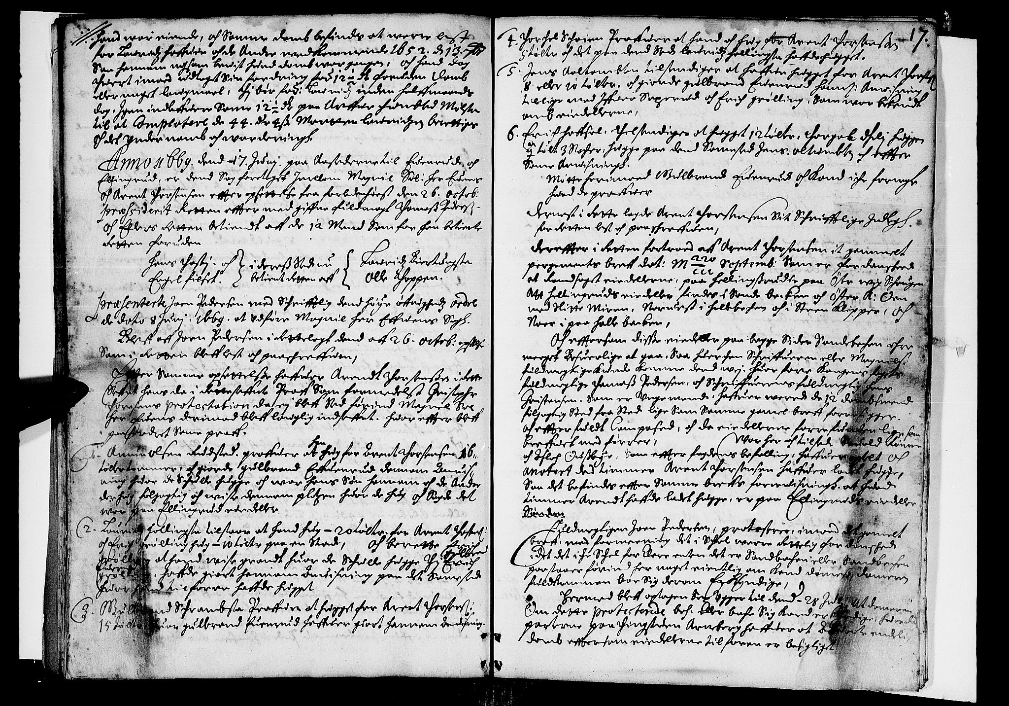 Hedemarken sorenskriveri, AV/SAH-TING-034/G/Gb/L0005: Tingbok, 1669, s. 16b-17a