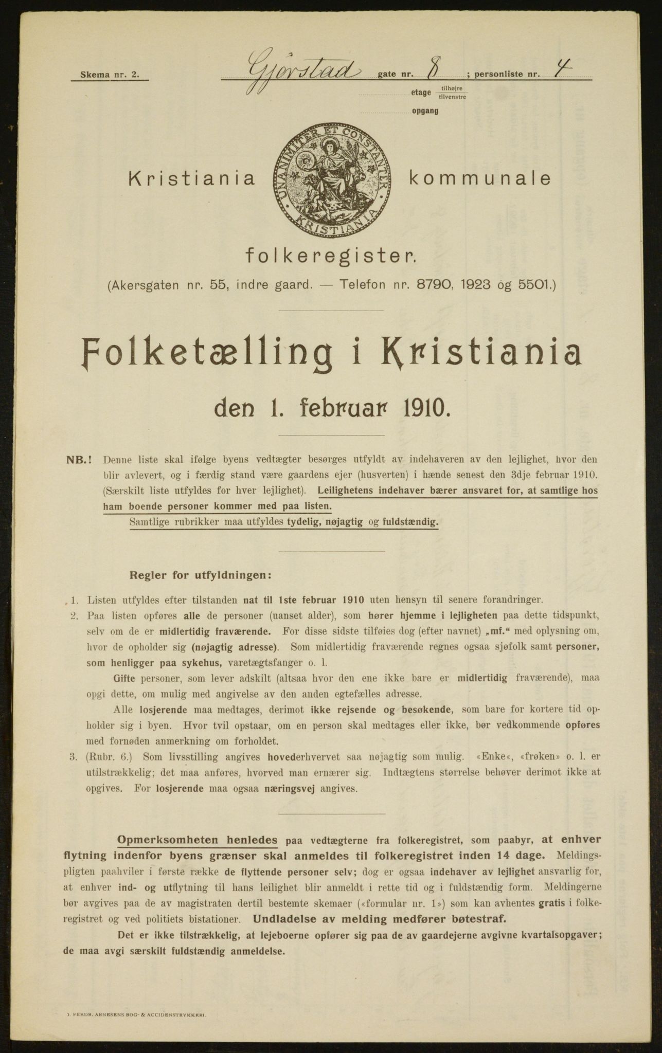 OBA, Kommunal folketelling 1.2.1910 for Kristiania, 1910, s. 27886