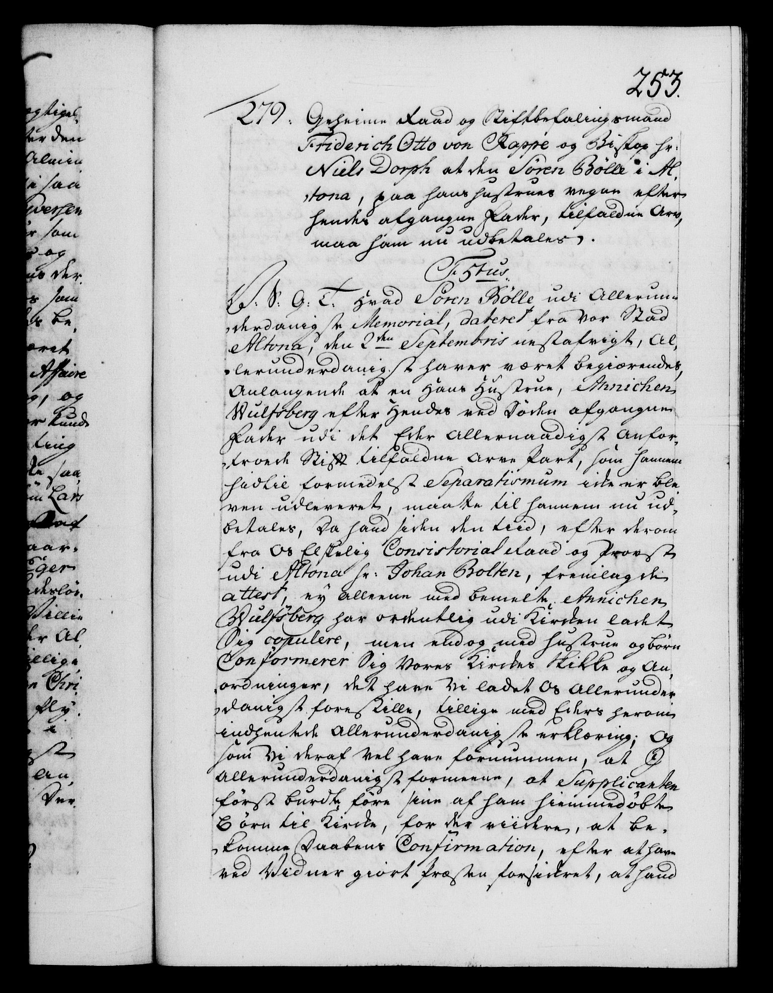 Danske Kanselli 1572-1799, AV/RA-EA-3023/F/Fc/Fca/Fcab/L0032: Norske tegnelser, 1749-1750, s. 253a