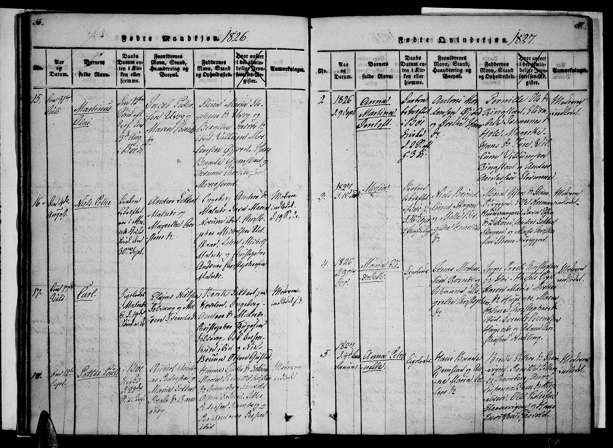 Ministerialprotokoller, klokkerbøker og fødselsregistre - Nordland, AV/SAT-A-1459/891/L1298: Ministerialbok nr. 891A03, 1820-1840, s. 56-57