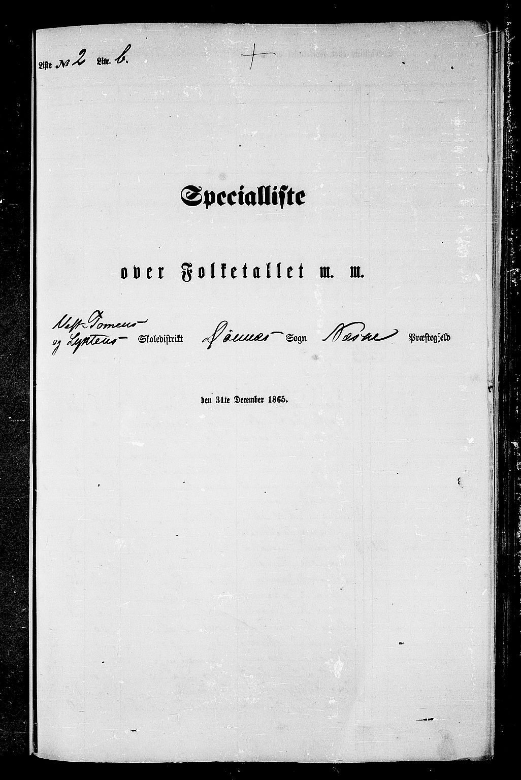 RA, Folketelling 1865 for 1828P Nesna prestegjeld, 1865, s. 52