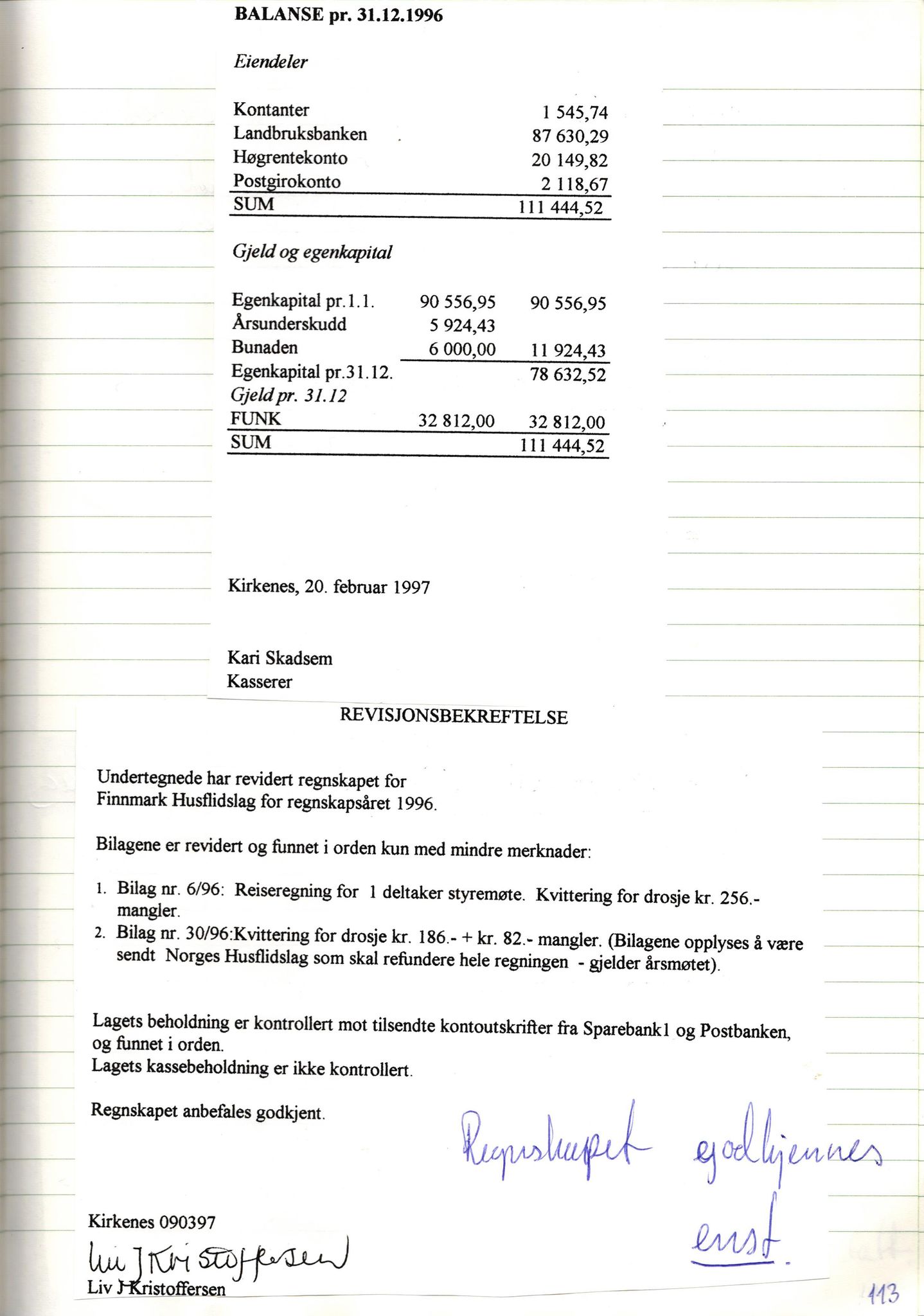 Finnmark Husflidslag, FMFB/A-1134/A/L0004: Møtebok, 1995-2000, s. 117