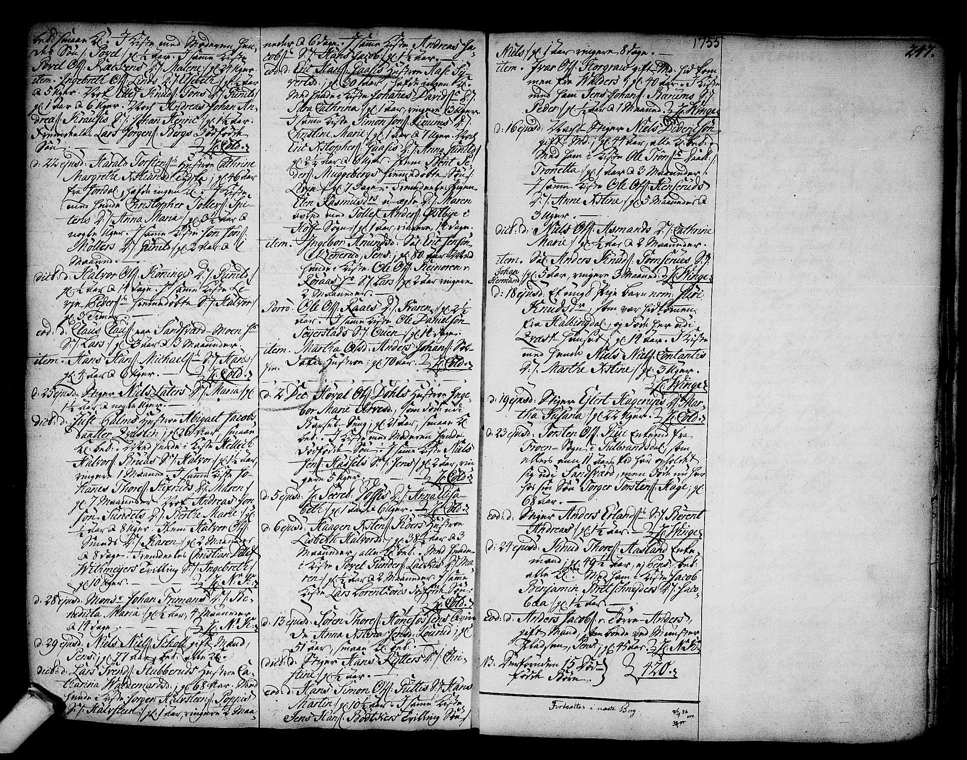 Kongsberg kirkebøker, AV/SAKO-A-22/F/Fa/L0003: Ministerialbok nr. I 3, 1744-1755, s. 247