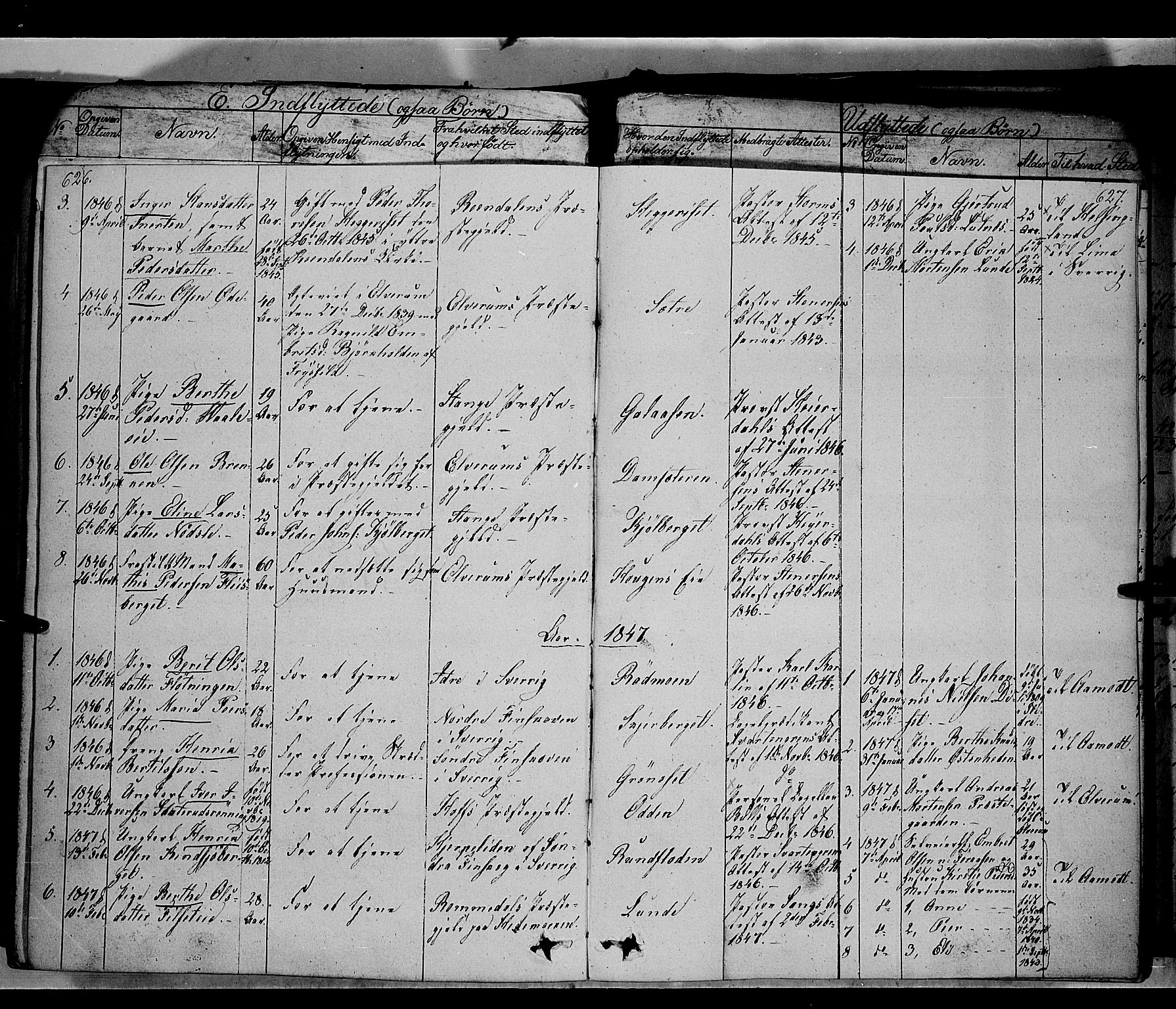 Trysil prestekontor, SAH/PREST-046/H/Ha/Haa/L0004: Ministerialbok nr. 4 /1, 1842-1850, s. 626-627