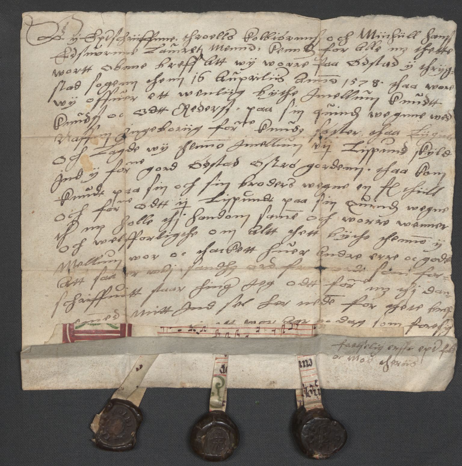 Riksarkivets diplomsamling, RA/EA-5965/F02/L0080: Dokumenter, 1578, s. 31