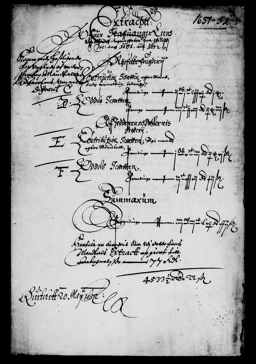 Rentekammeret inntil 1814, Reviderte regnskaper, Lensregnskaper, AV/RA-EA-5023/R/Rb/Rbs/L0034: Stavanger len, 1651-1653