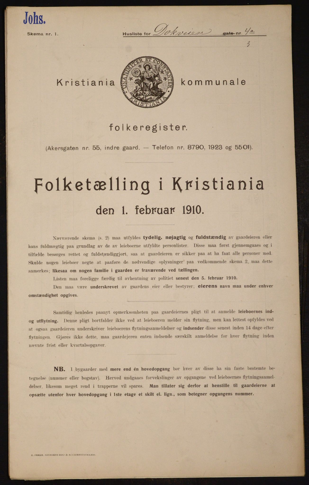 OBA, Kommunal folketelling 1.2.1910 for Kristiania, 1910, s. 15163