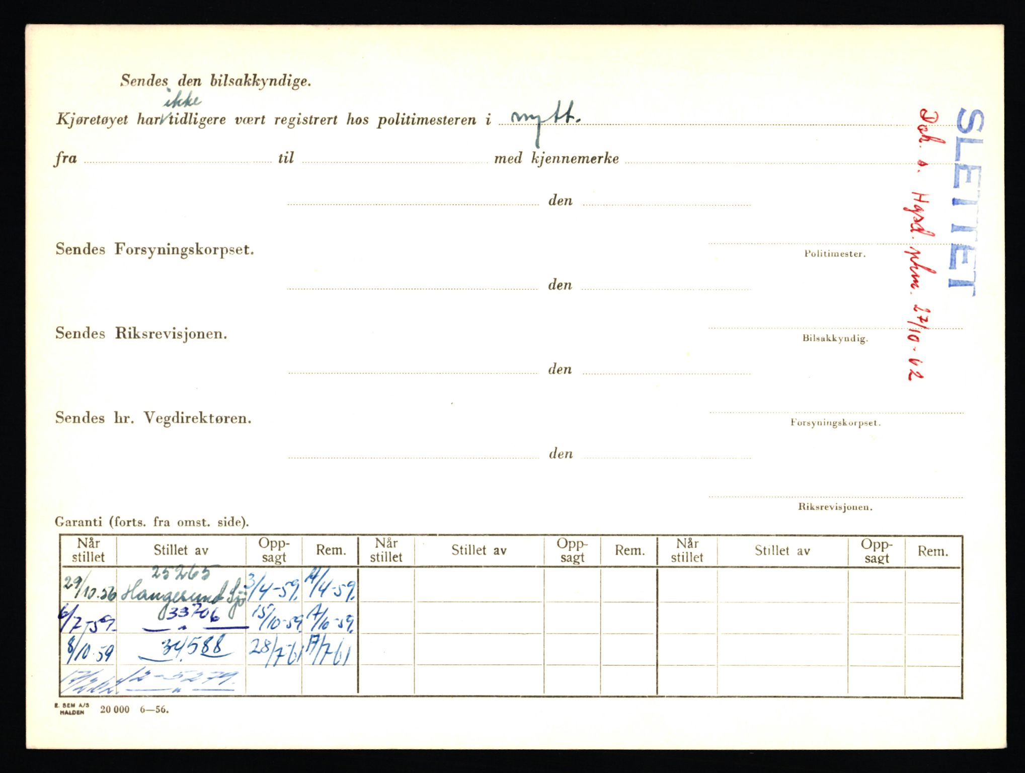 Stavanger trafikkstasjon, AV/SAST-A-101942/0/F/L0044: L-26300 - L-26999, 1930-1971, s. 848