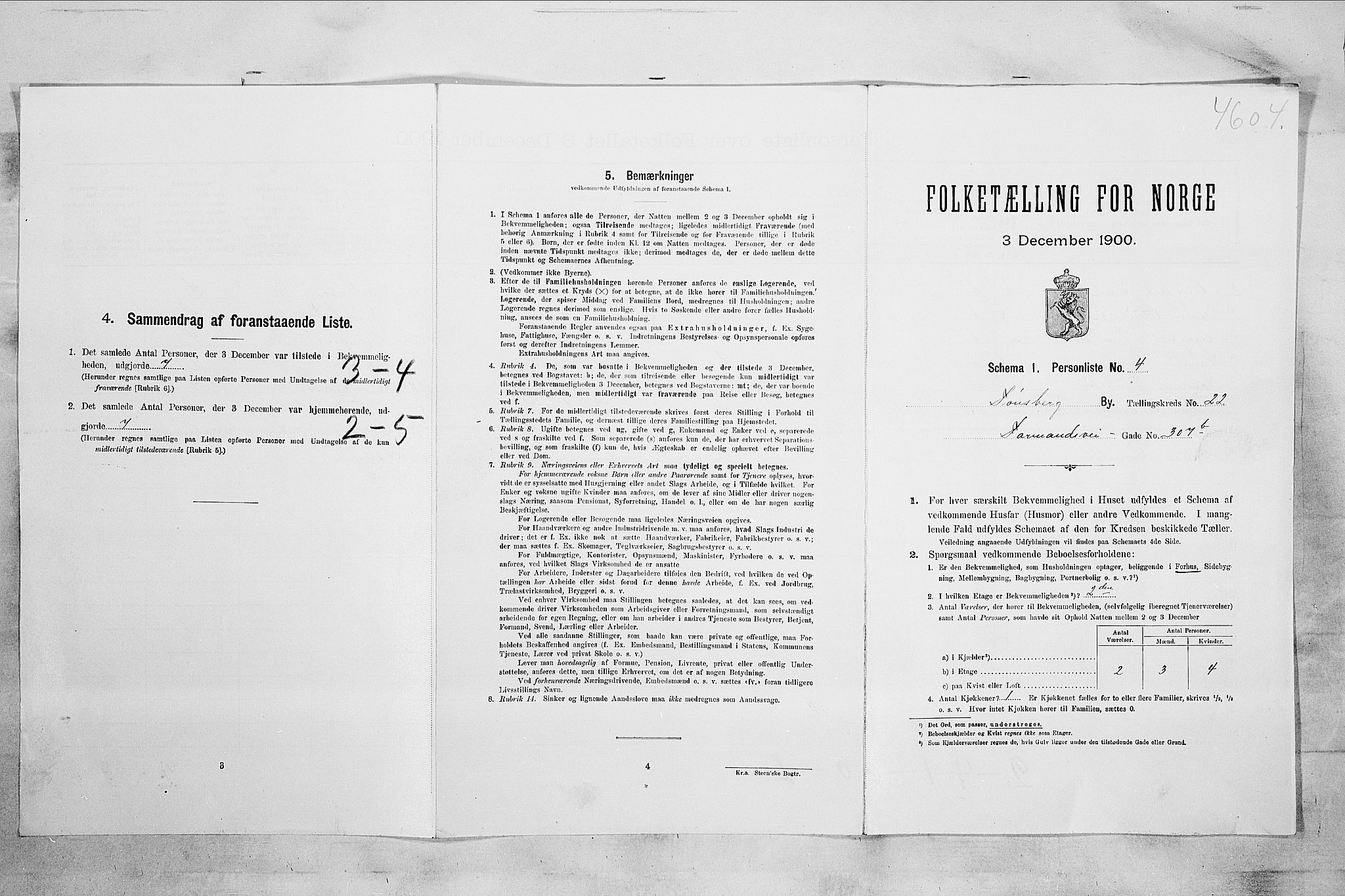 RA, Folketelling 1900 for 0705 Tønsberg kjøpstad, 1900, s. 3496
