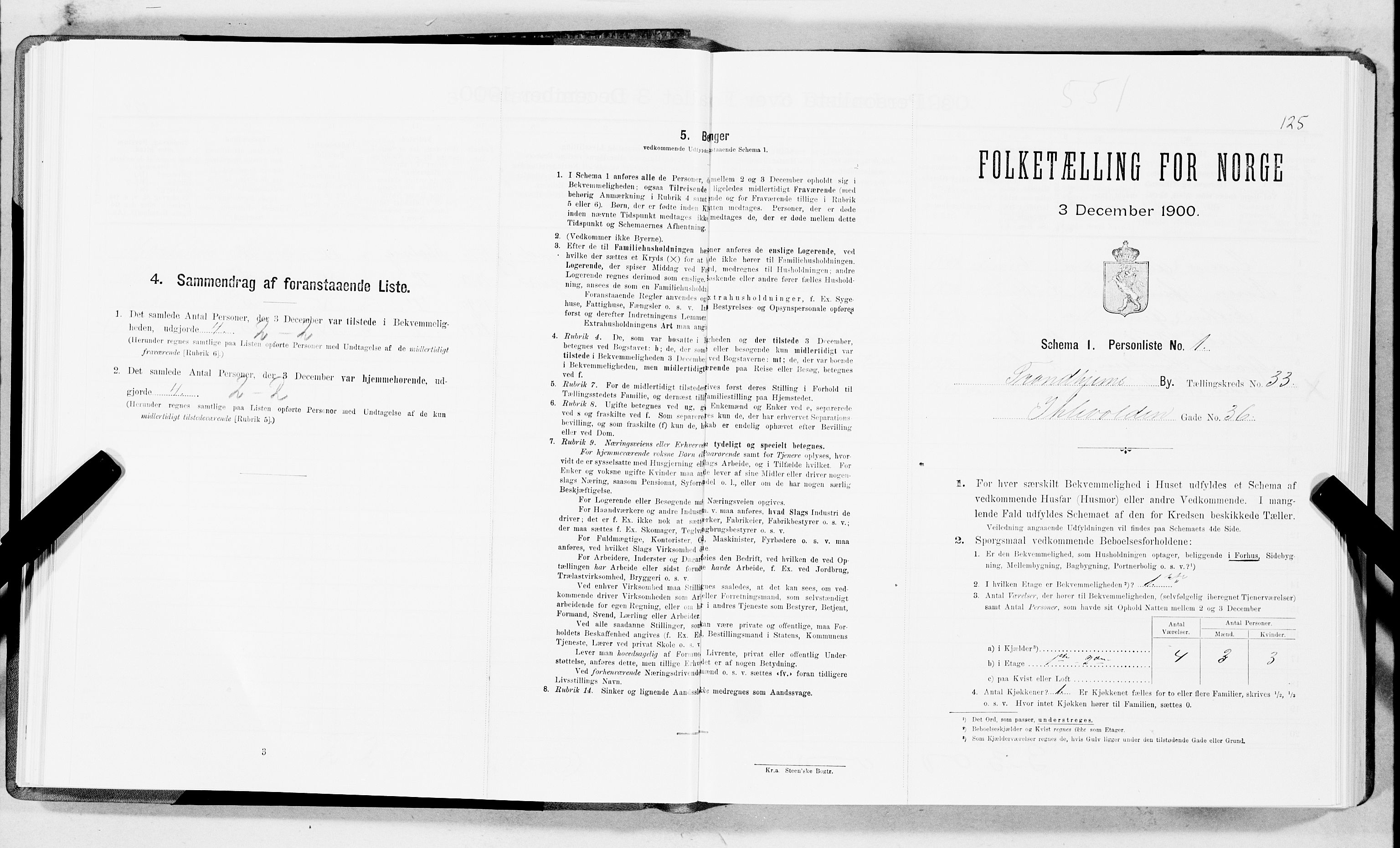 SAT, Folketelling 1900 for 1601 Trondheim kjøpstad, 1900, s. 5445