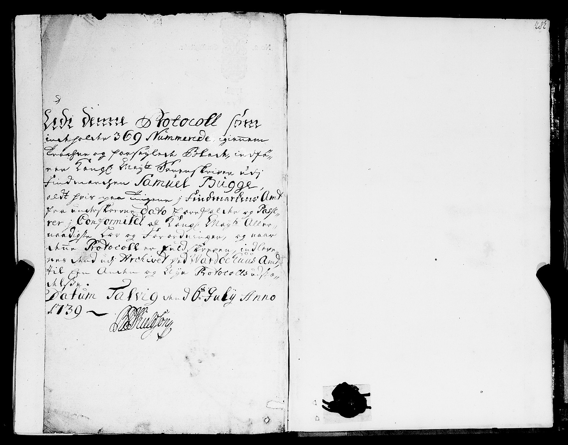 Finnmark sorenskriveri, SATØ/S-0053/F/Fa/L0043: Justisprotokoller, 1739-1747, s. 282b-283a