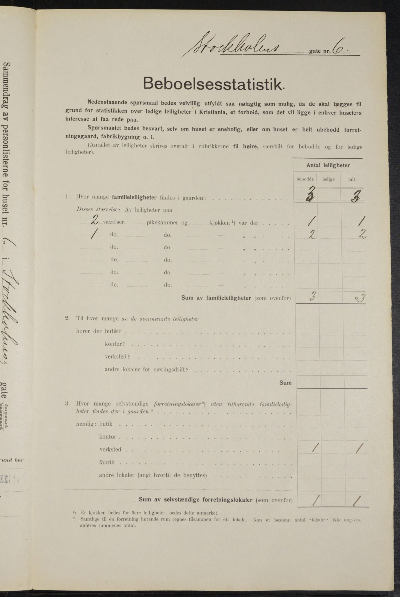 OBA, Kommunal folketelling 1.2.1914 for Kristiania, 1914, s. 103049