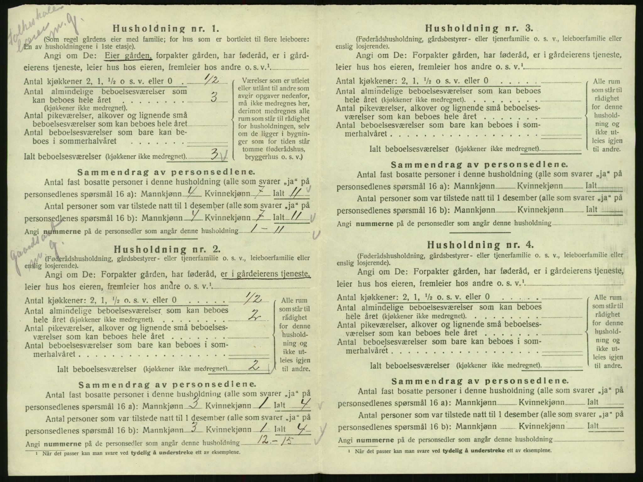 SAK, Folketelling 1920 for 0939 Hylestad herred, 1920, s. 127