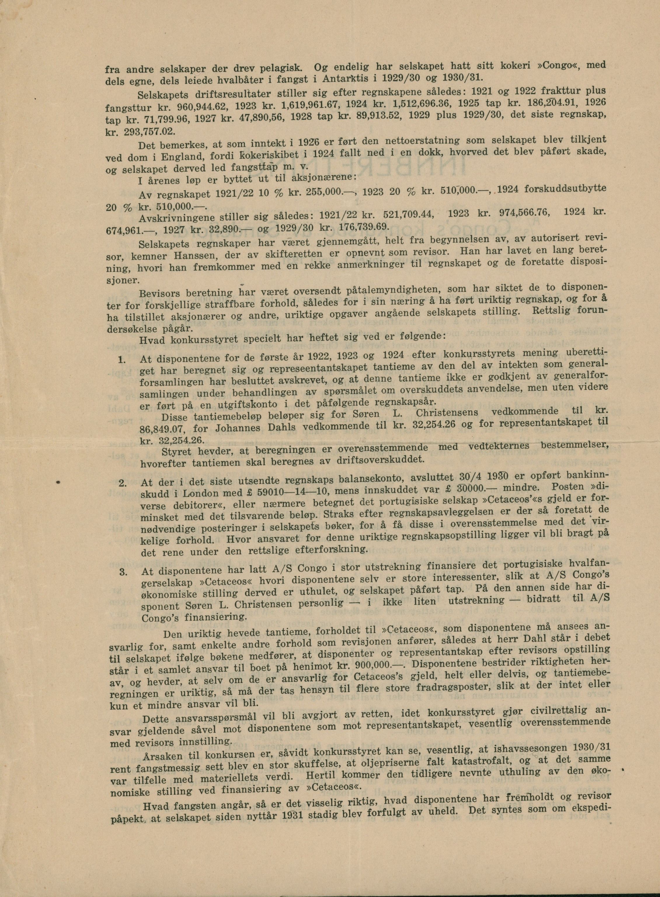 AS Gabon, VEMU/ARS-A-1328/A/L0002: Aksjeinnbydelse, vedtekter, avvikling, 1921-1932