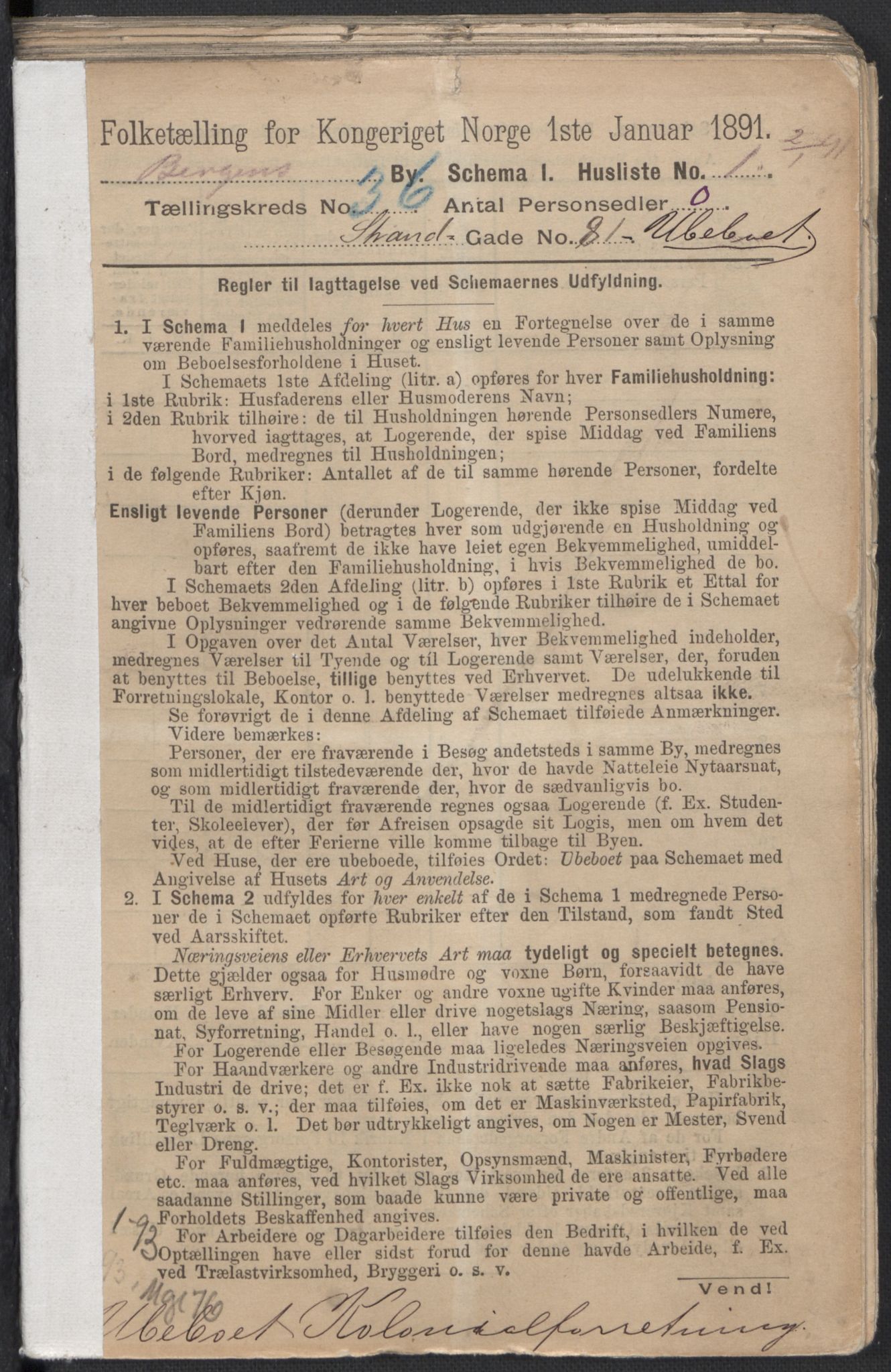 RA, Folketelling 1891 for 1301 Bergen kjøpstad, 1891, s. 5783