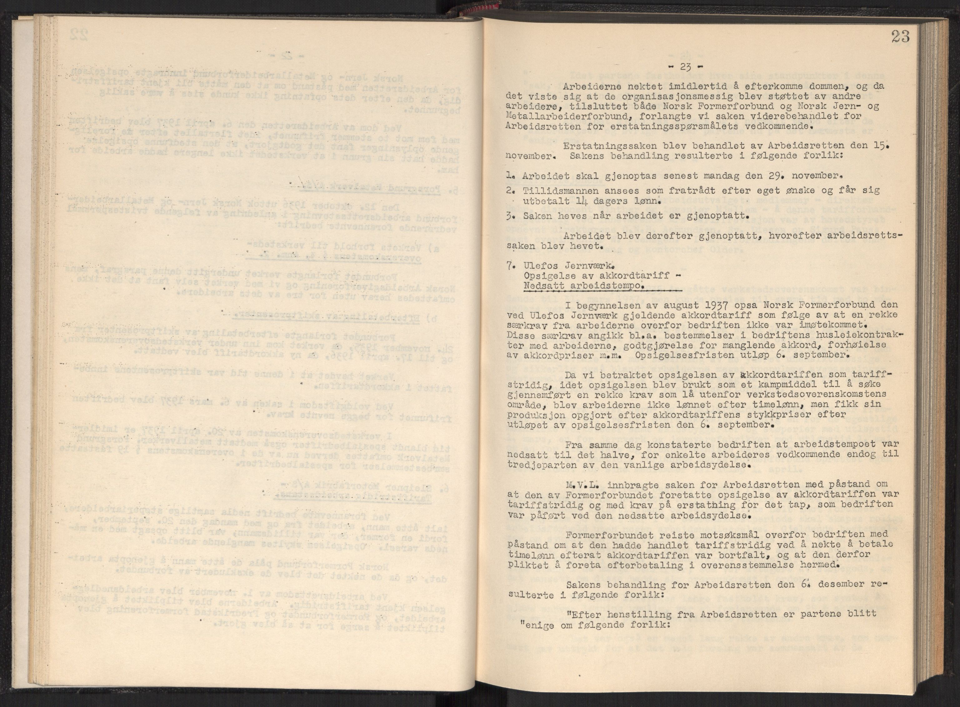 Teknologibedriftenes Landsforening TBL, RA/PA-1700/A/Ad/L0006: Årsberetning med register, 1937-1943, s. 23