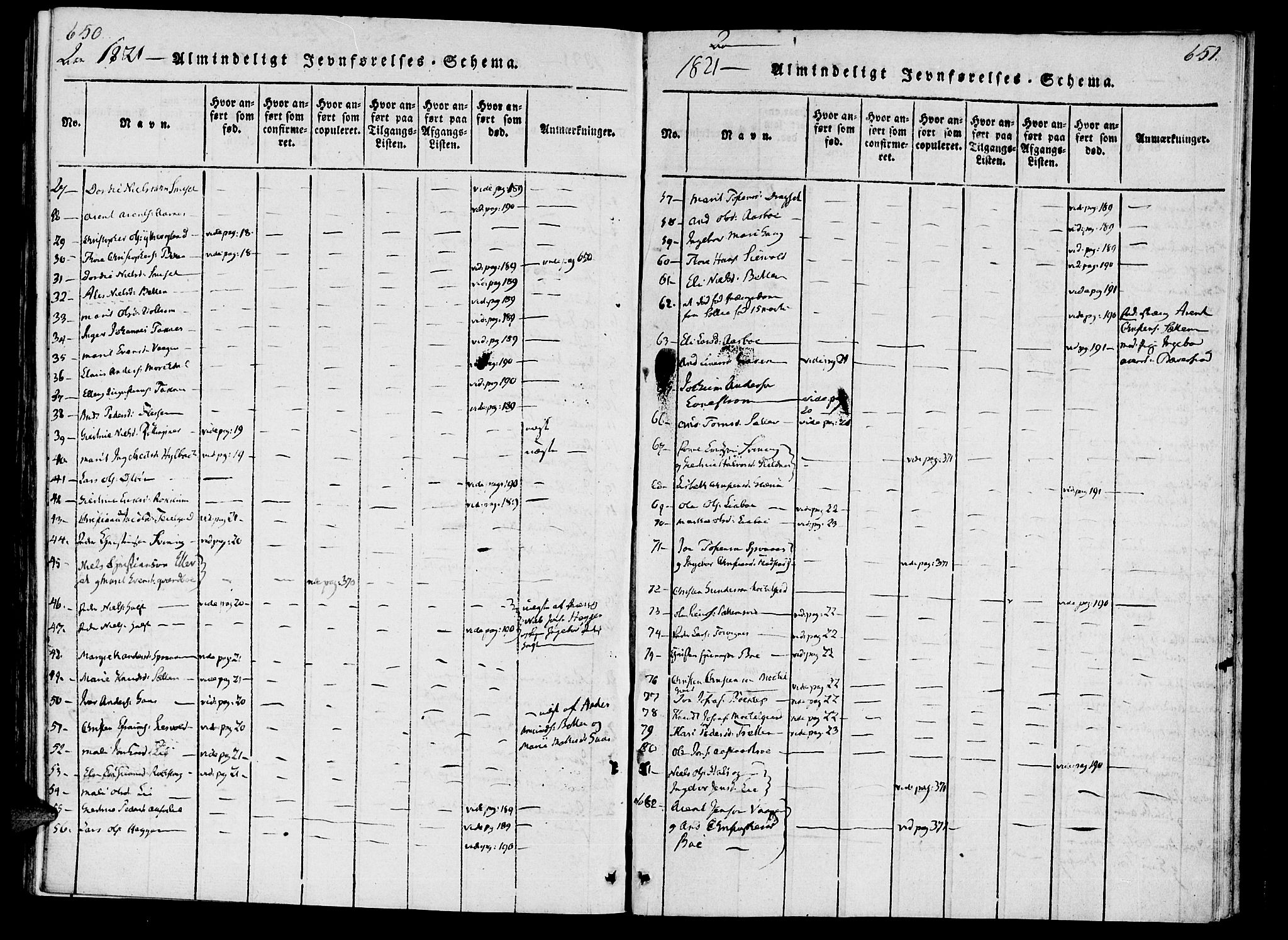 Ministerialprotokoller, klokkerbøker og fødselsregistre - Møre og Romsdal, AV/SAT-A-1454/592/L1023: Ministerialbok nr. 592A02, 1820-1830, s. 650-651