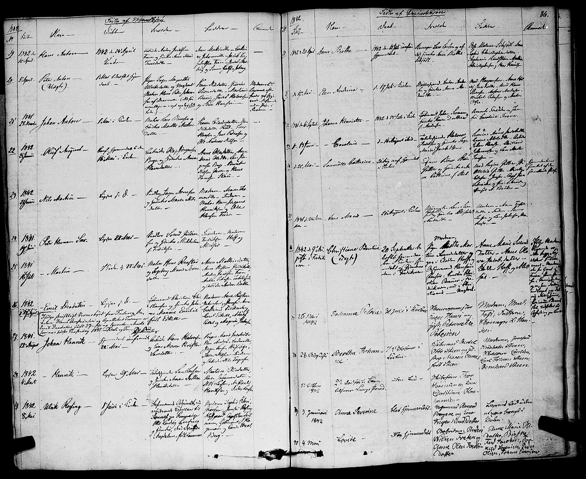 Larvik kirkebøker, AV/SAKO-A-352/F/Fa/L0002: Ministerialbok nr. I 2, 1825-1847, s. 86