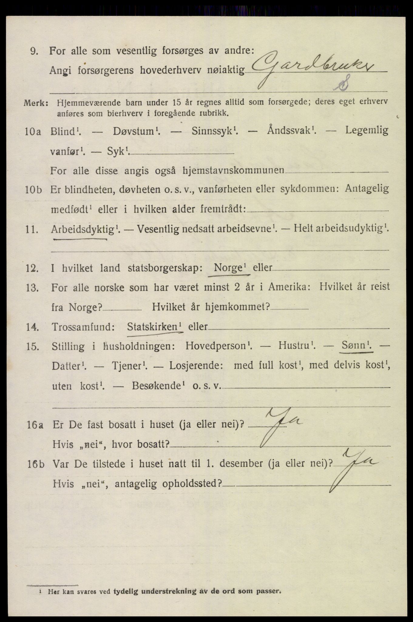 SAK, Folketelling 1920 for 0924 Landvik herred, 1920, s. 3313