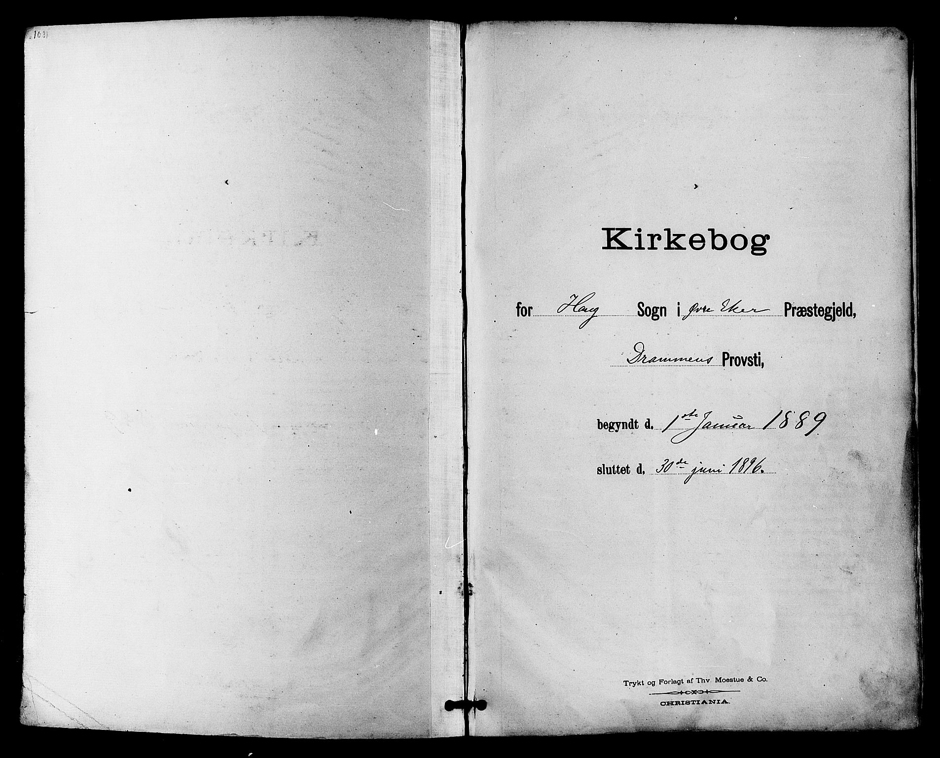 Eiker kirkebøker, SAKO/A-4/F/Fb/L0002: Ministerialbok nr. II 2, 1889-1896