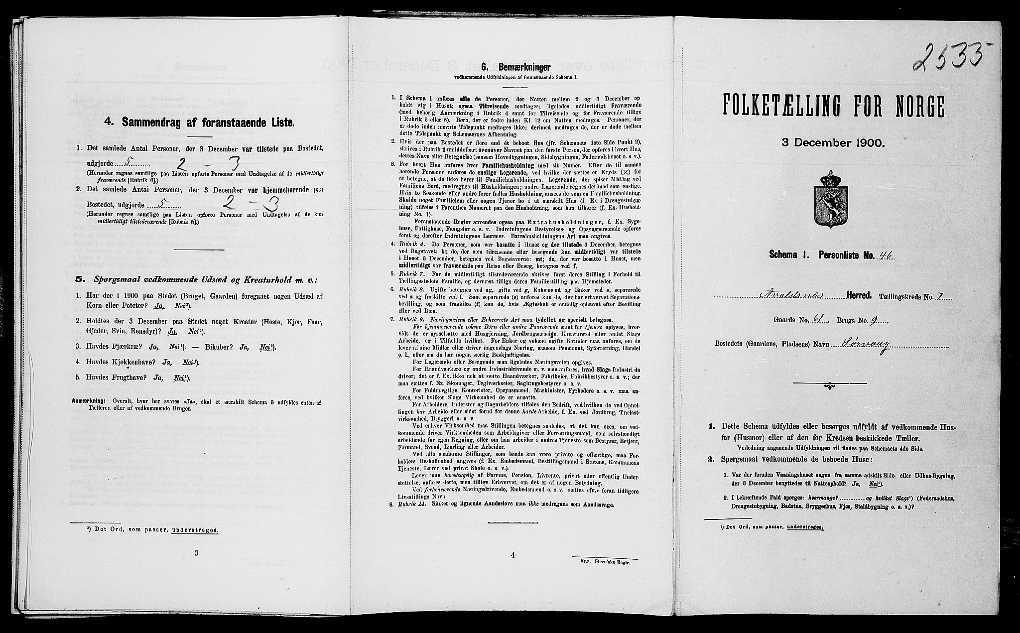 SAST, Folketelling 1900 for 1147 Avaldsnes herred, 1900, s. 1569