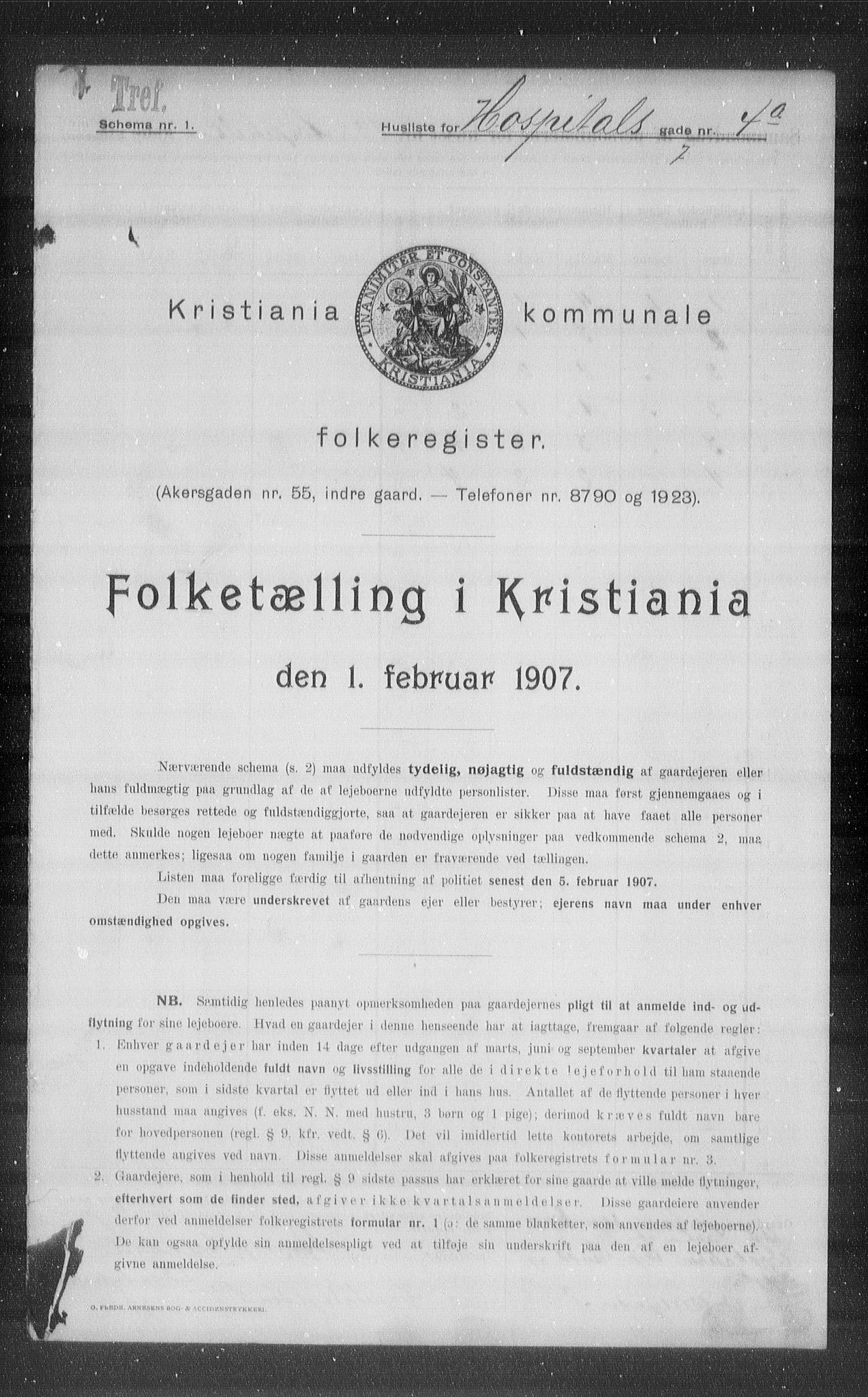 OBA, Kommunal folketelling 1.2.1907 for Kristiania kjøpstad, 1907, s. 21269