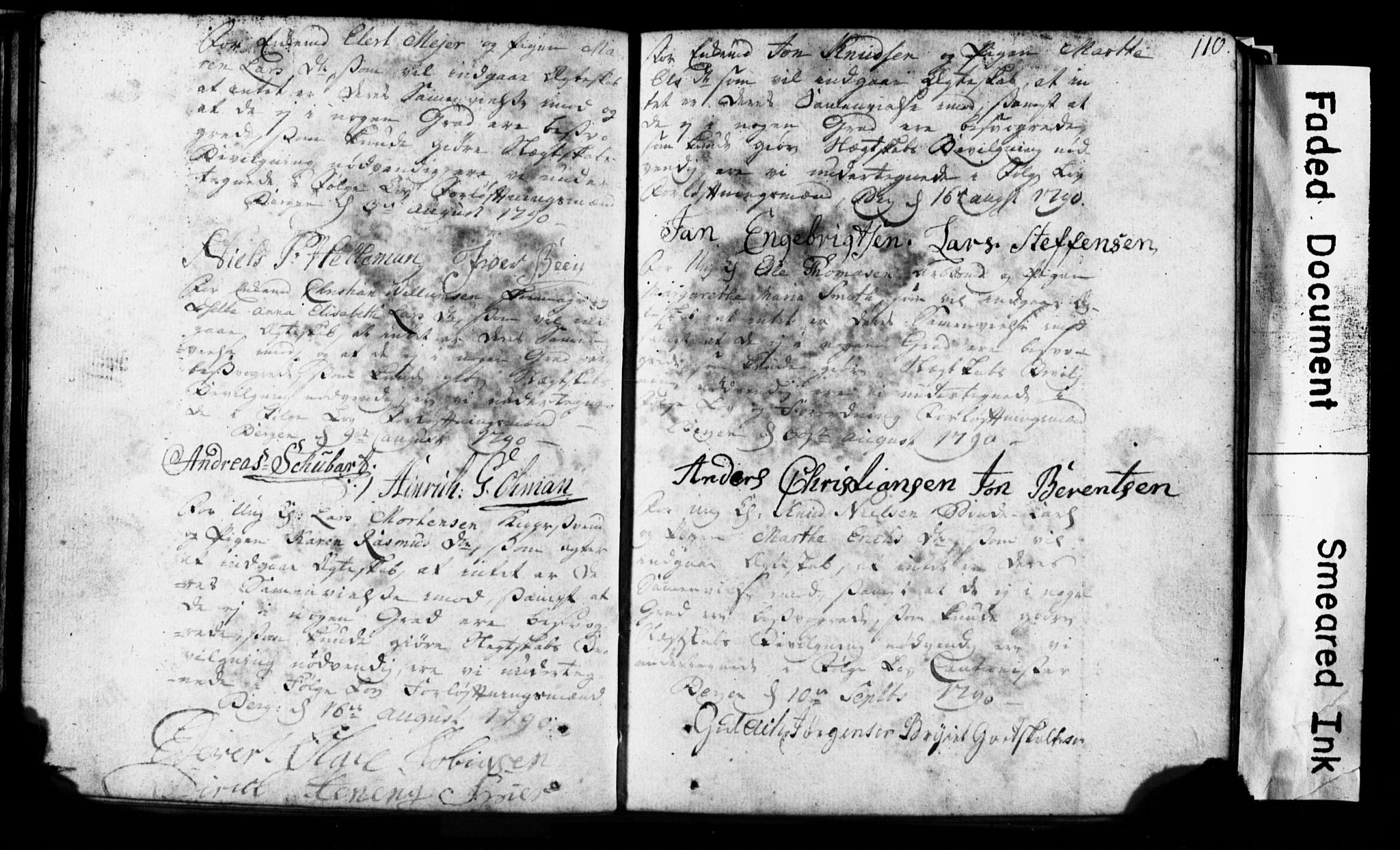 Korskirken sokneprestembete, SAB/A-76101: Forlovererklæringer nr. II.5.1, 1776-1816, s. 110