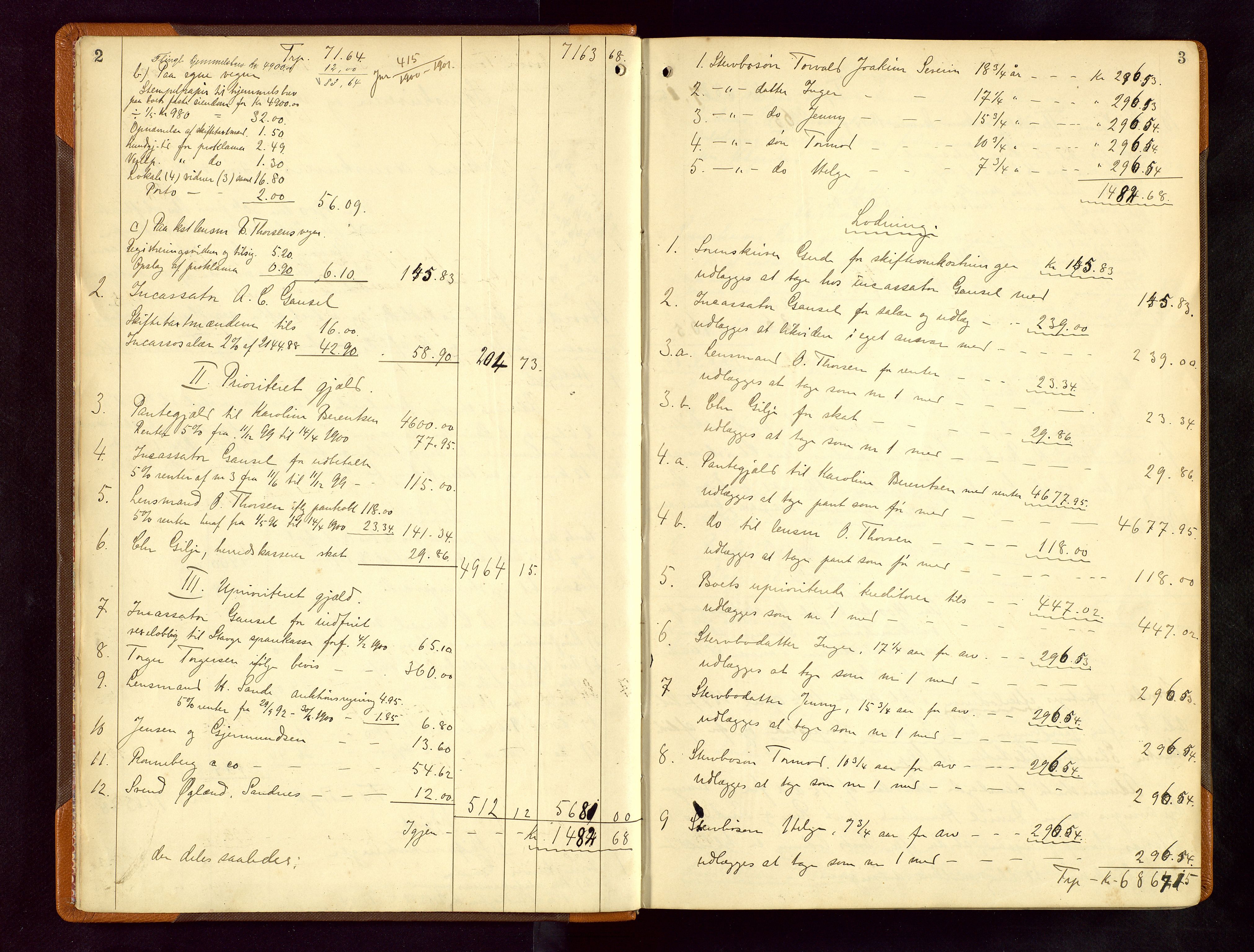 Jæren sorenskriveri, AV/SAST-A-100310/01/5/50/50BB/L0006: SKIFTEUTLODNINGSPROTOKOLL, 1900-1907, s. 2-3
