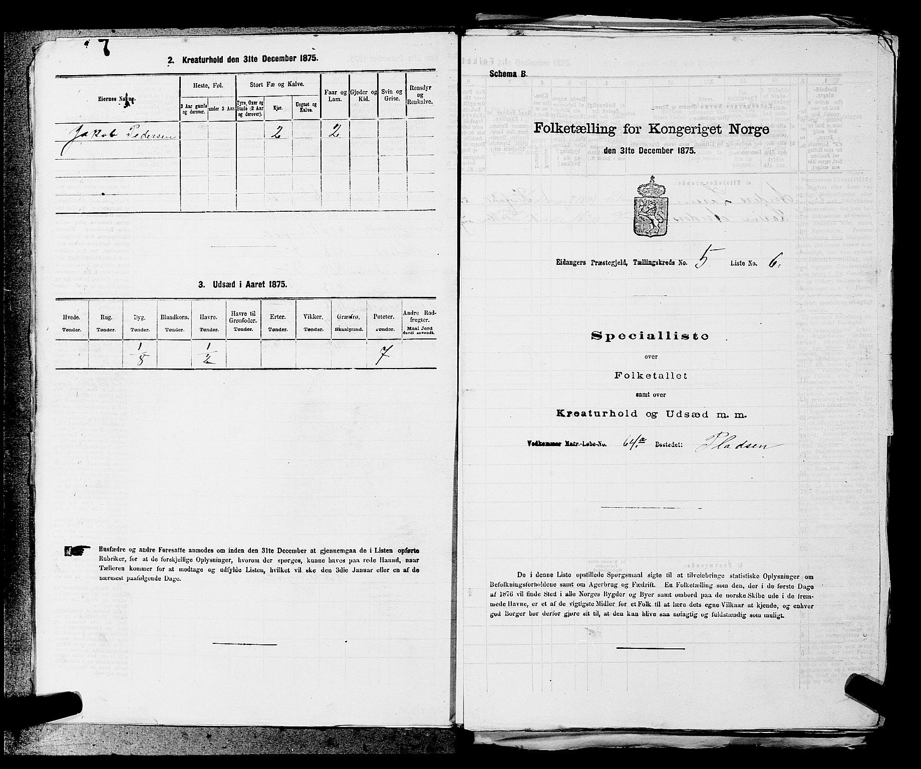 SAKO, Folketelling 1875 for 0813P Eidanger prestegjeld, 1875, s. 918