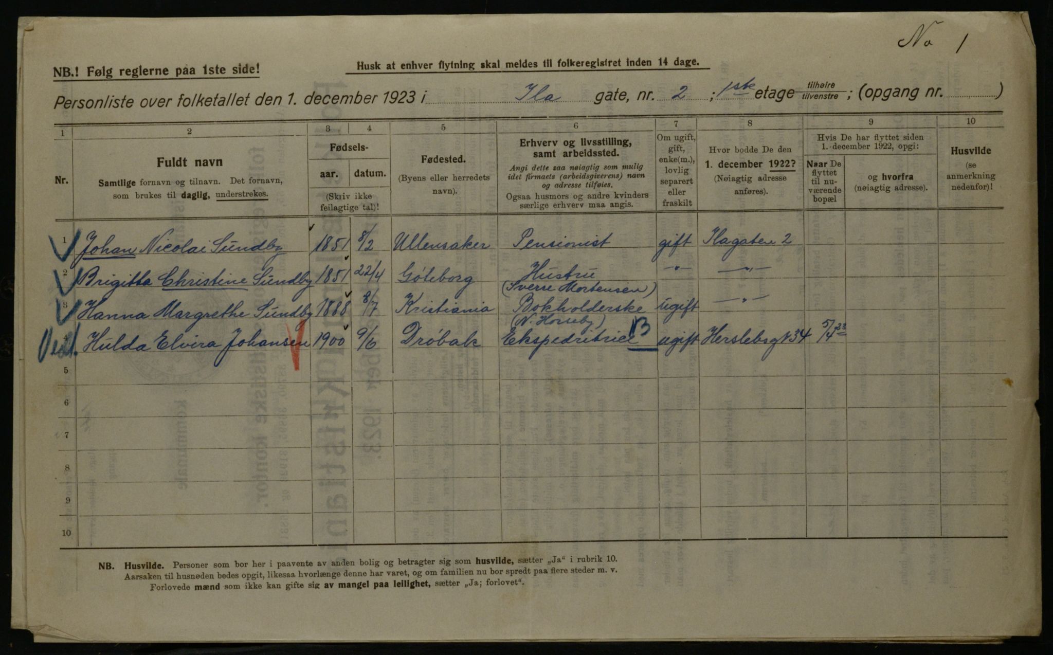 OBA, Kommunal folketelling 1.12.1923 for Kristiania, 1923, s. 48348