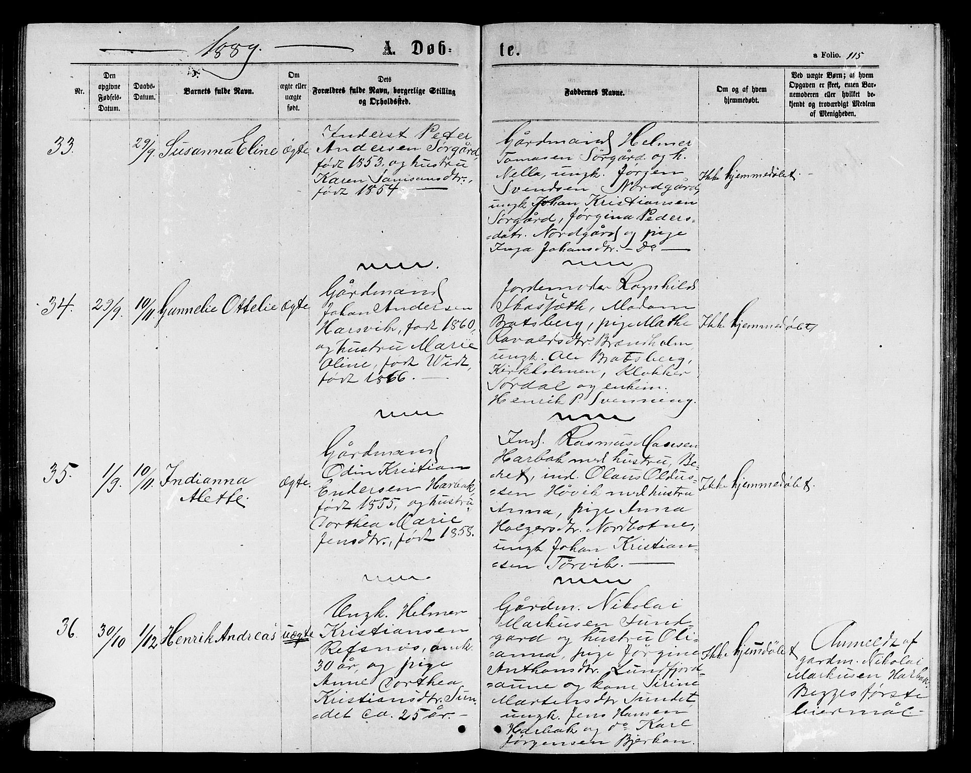 Ministerialprotokoller, klokkerbøker og fødselsregistre - Sør-Trøndelag, AV/SAT-A-1456/656/L0695: Klokkerbok nr. 656C01, 1867-1889, s. 115