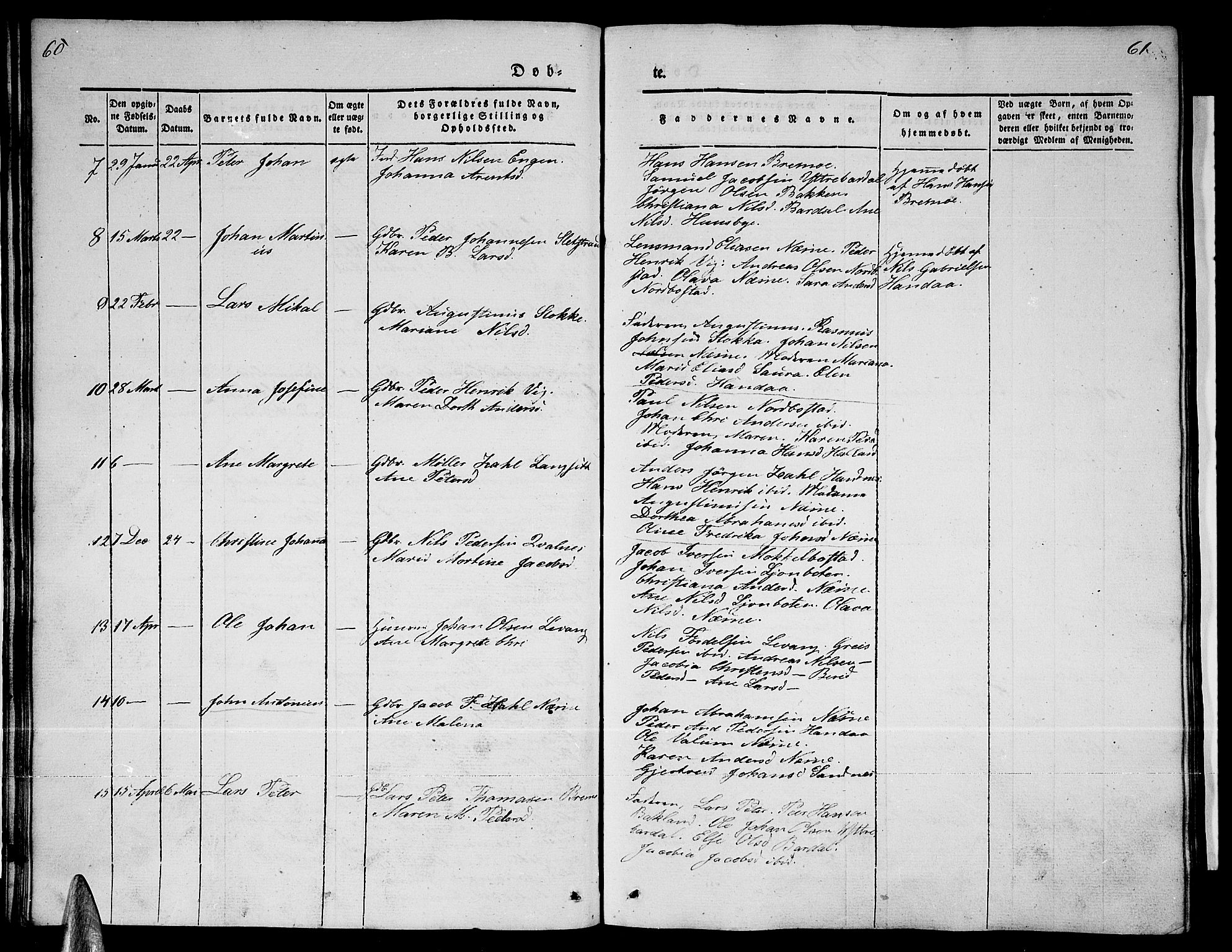 Ministerialprotokoller, klokkerbøker og fødselsregistre - Nordland, AV/SAT-A-1459/838/L0555: Klokkerbok nr. 838C02, 1842-1861, s. 60-61