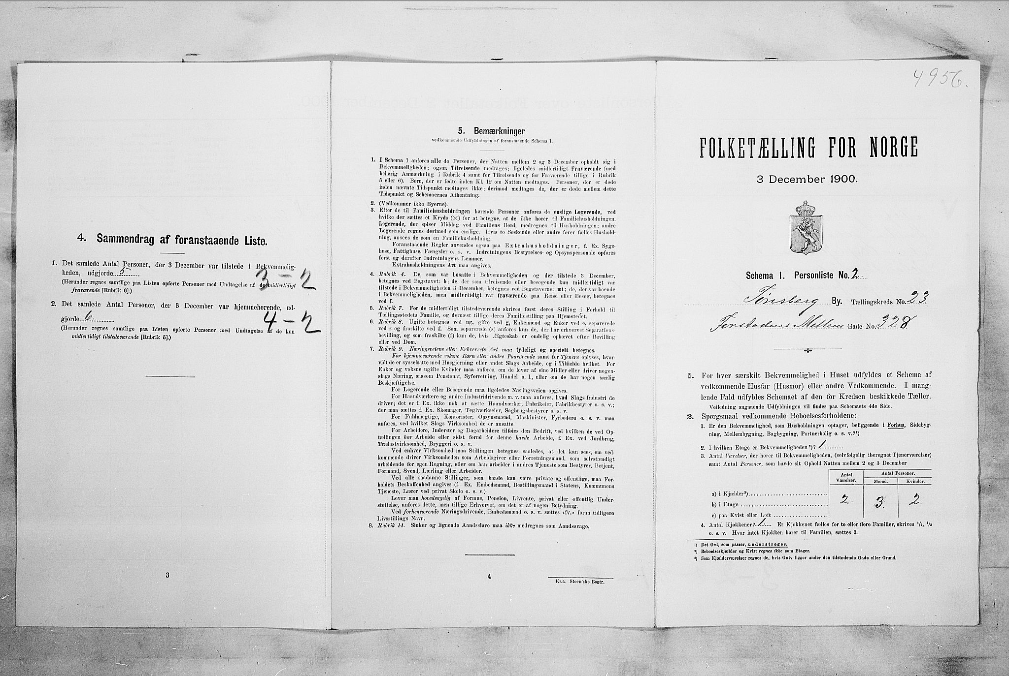 RA, Folketelling 1900 for 0705 Tønsberg kjøpstad, 1900, s. 3682