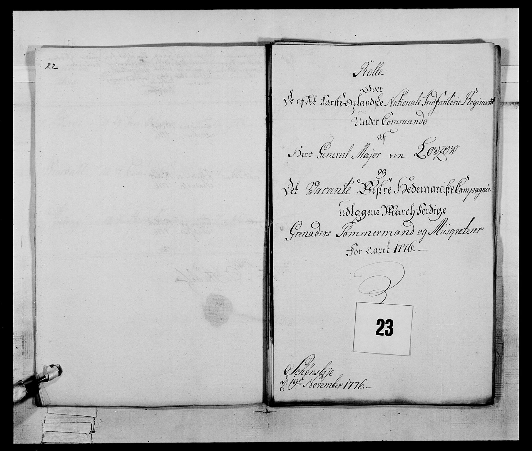 Generalitets- og kommissariatskollegiet, Det kongelige norske kommissariatskollegium, RA/EA-5420/E/Eh/L0059: 1. Opplandske nasjonale infanteriregiment, 1775-1783, s. 163