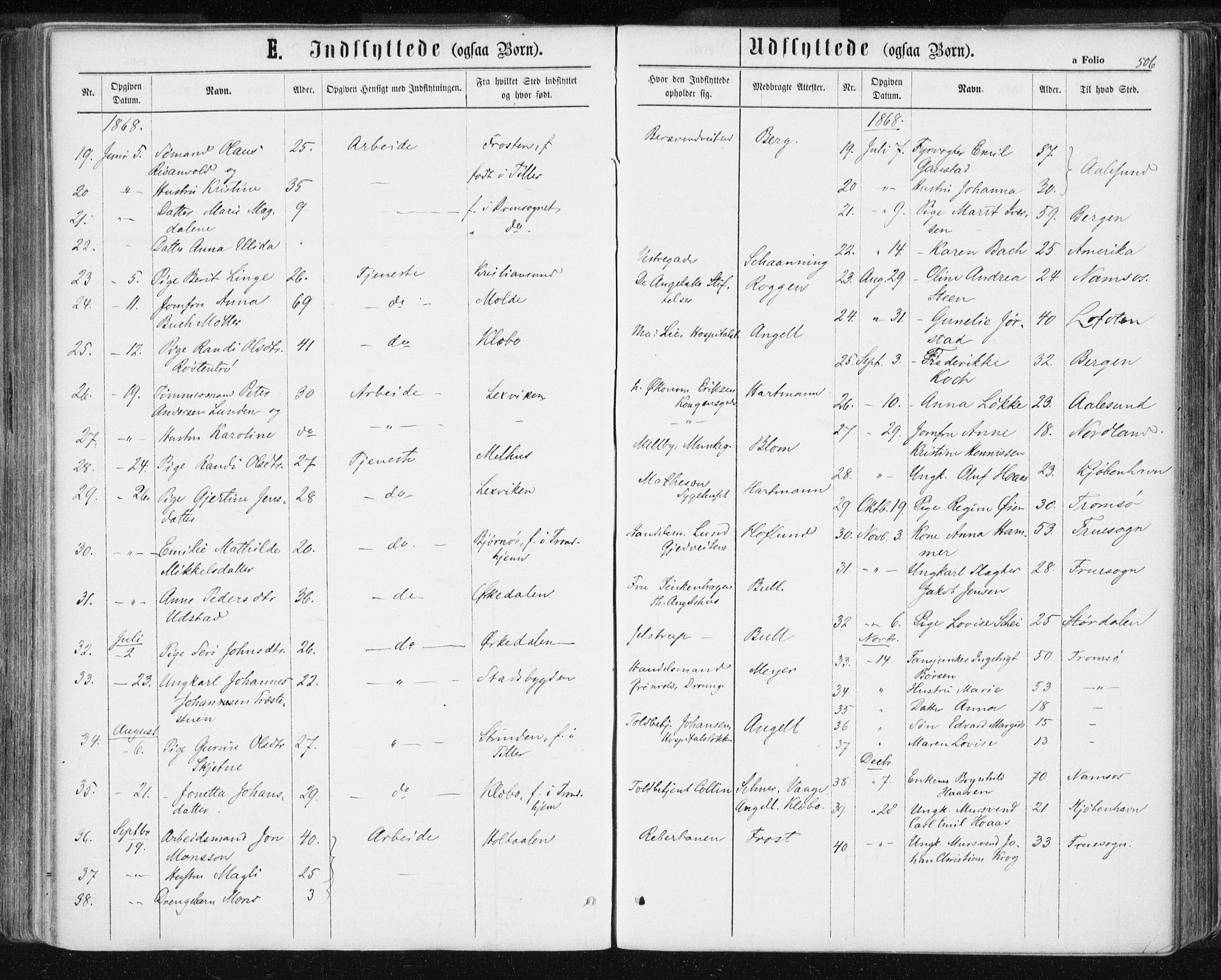 Ministerialprotokoller, klokkerbøker og fødselsregistre - Sør-Trøndelag, SAT/A-1456/601/L0055: Ministerialbok nr. 601A23, 1866-1877, s. 506