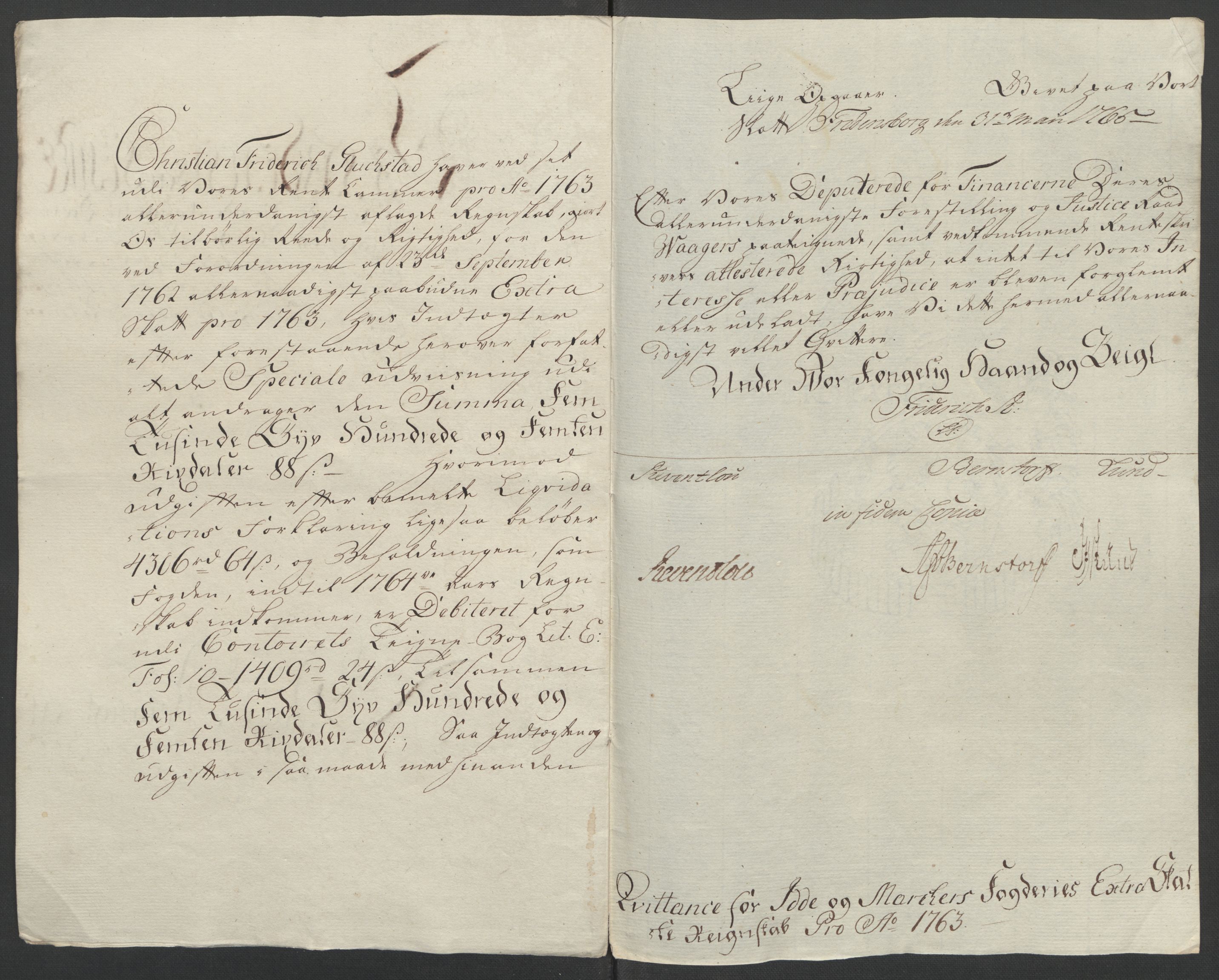 Rentekammeret inntil 1814, Reviderte regnskaper, Fogderegnskap, AV/RA-EA-4092/R01/L0097: Ekstraskatten Idd og Marker, 1756-1767, s. 122