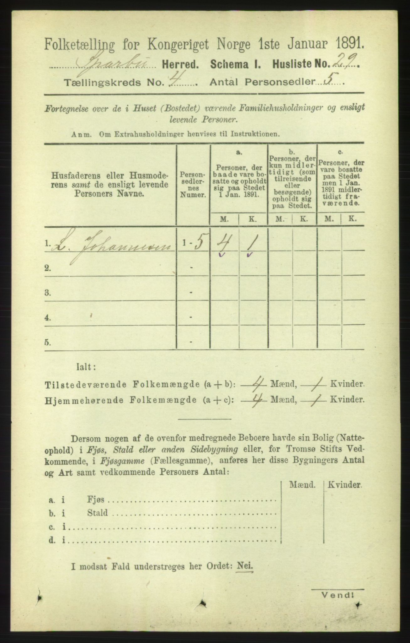 RA, Folketelling 1891 for 1731 Sparbu herred, 1891, s. 1350