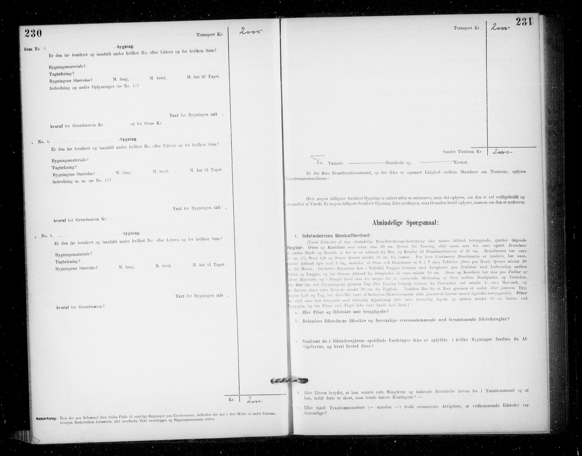 Lensmannen i Jondal, SAB/A-33101/0012/L0005: Branntakstprotokoll, skjematakst, 1894-1951, s. 230-231