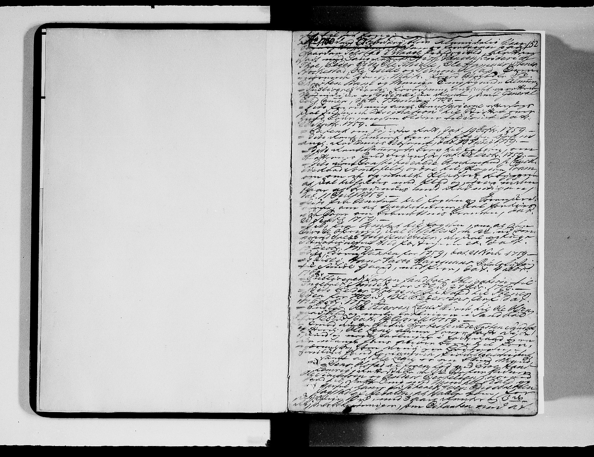 Nord-Gudbrandsdal tingrett, SAH/TING-002/G/Gb/L0008b: Tingbok, 1760-1764, s. 151b-152a