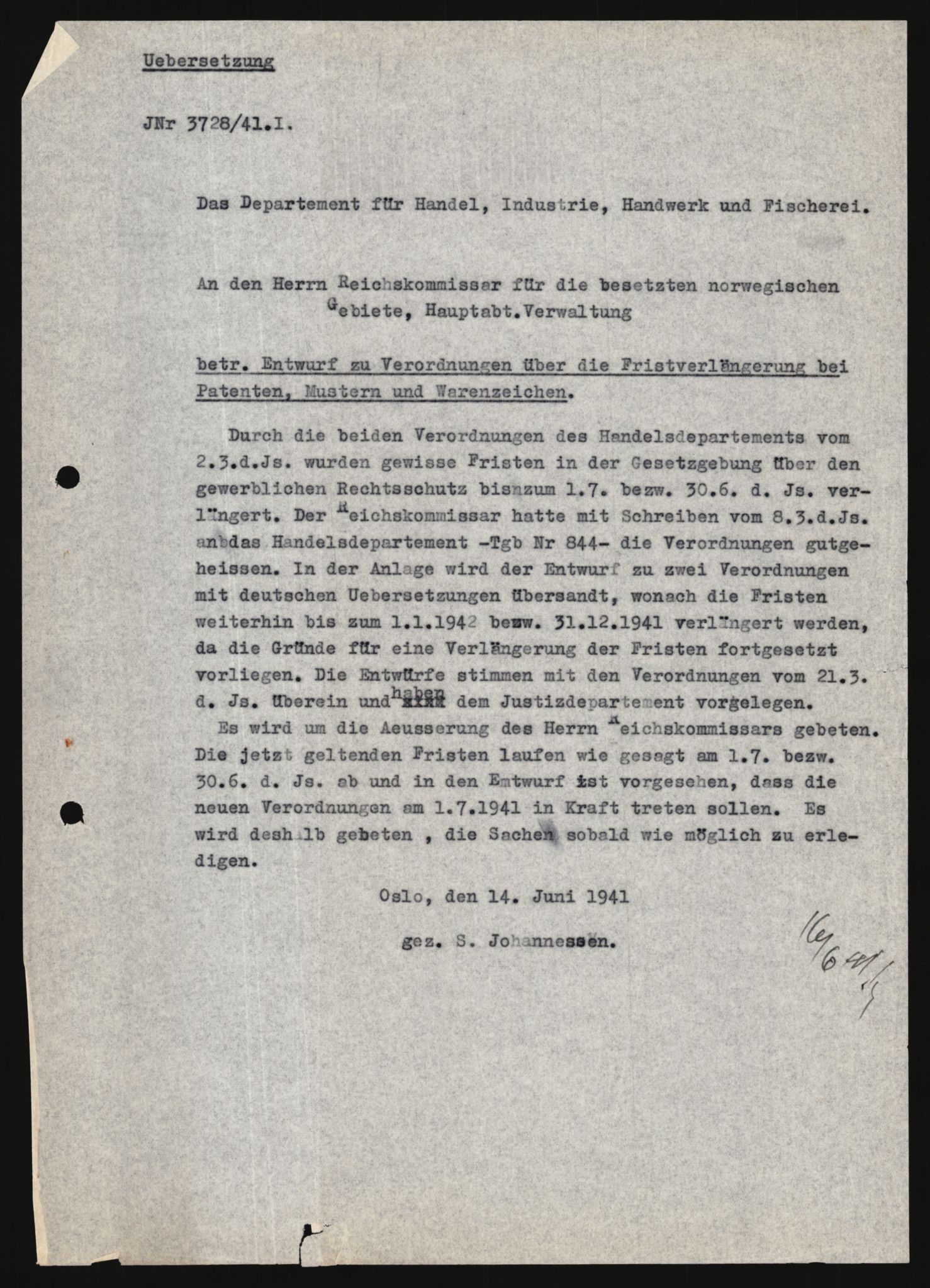 Forsvarets Overkommando. 2 kontor. Arkiv 11.4. Spredte tyske arkivsaker, AV/RA-RAFA-7031/D/Dar/Darb/L0013: Reichskommissariat - Hauptabteilung Vervaltung, 1917-1942, s. 1473