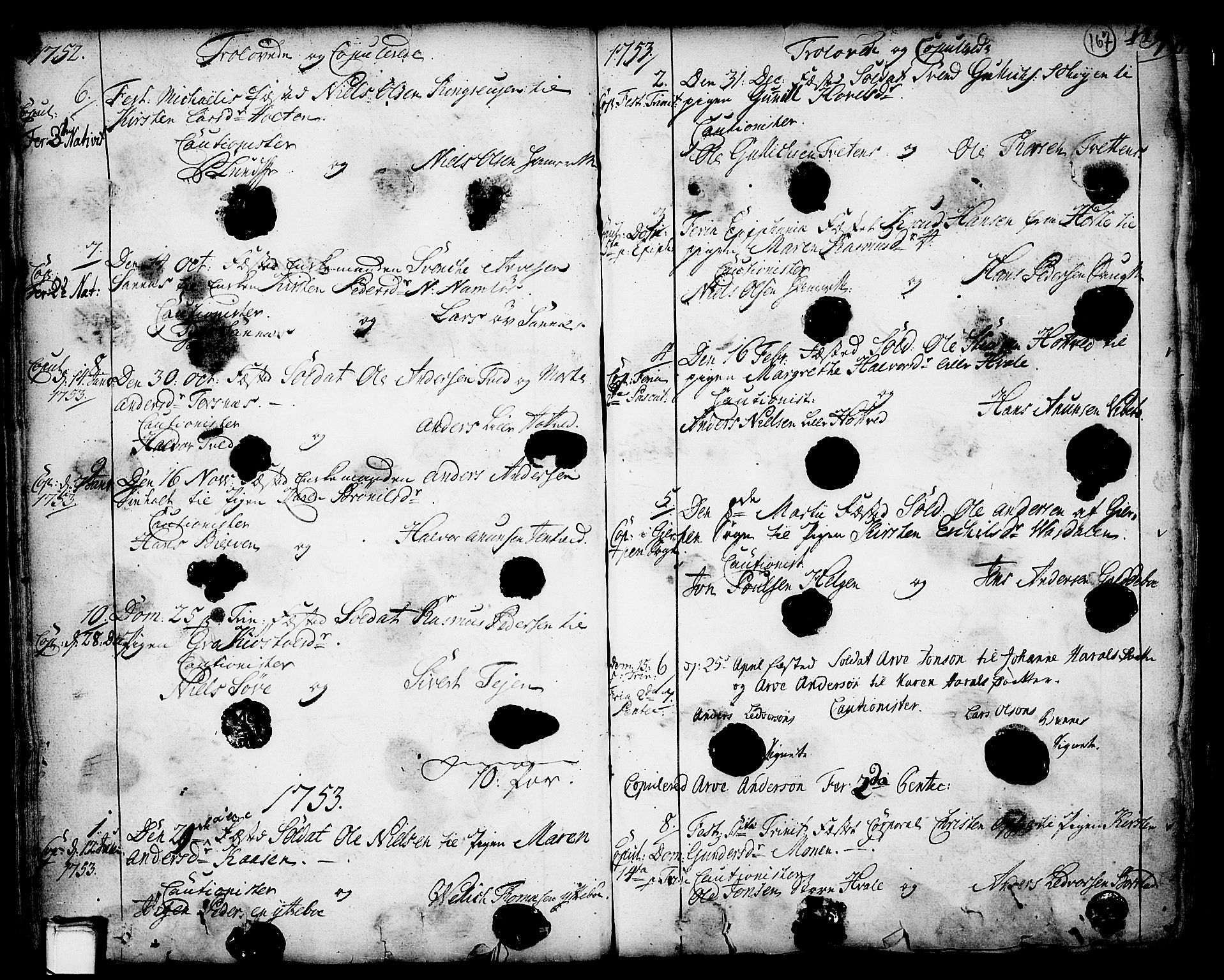 Holla kirkebøker, AV/SAKO-A-272/F/Fa/L0001: Ministerialbok nr. 1, 1717-1779, s. 167