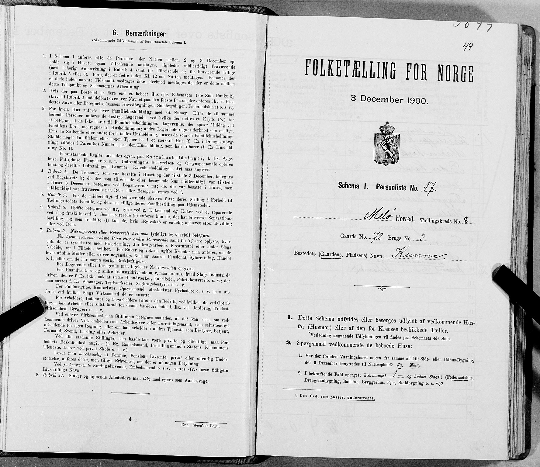 SAT, Folketelling 1900 for 1837 Meløy herred, 1900, s. 1136