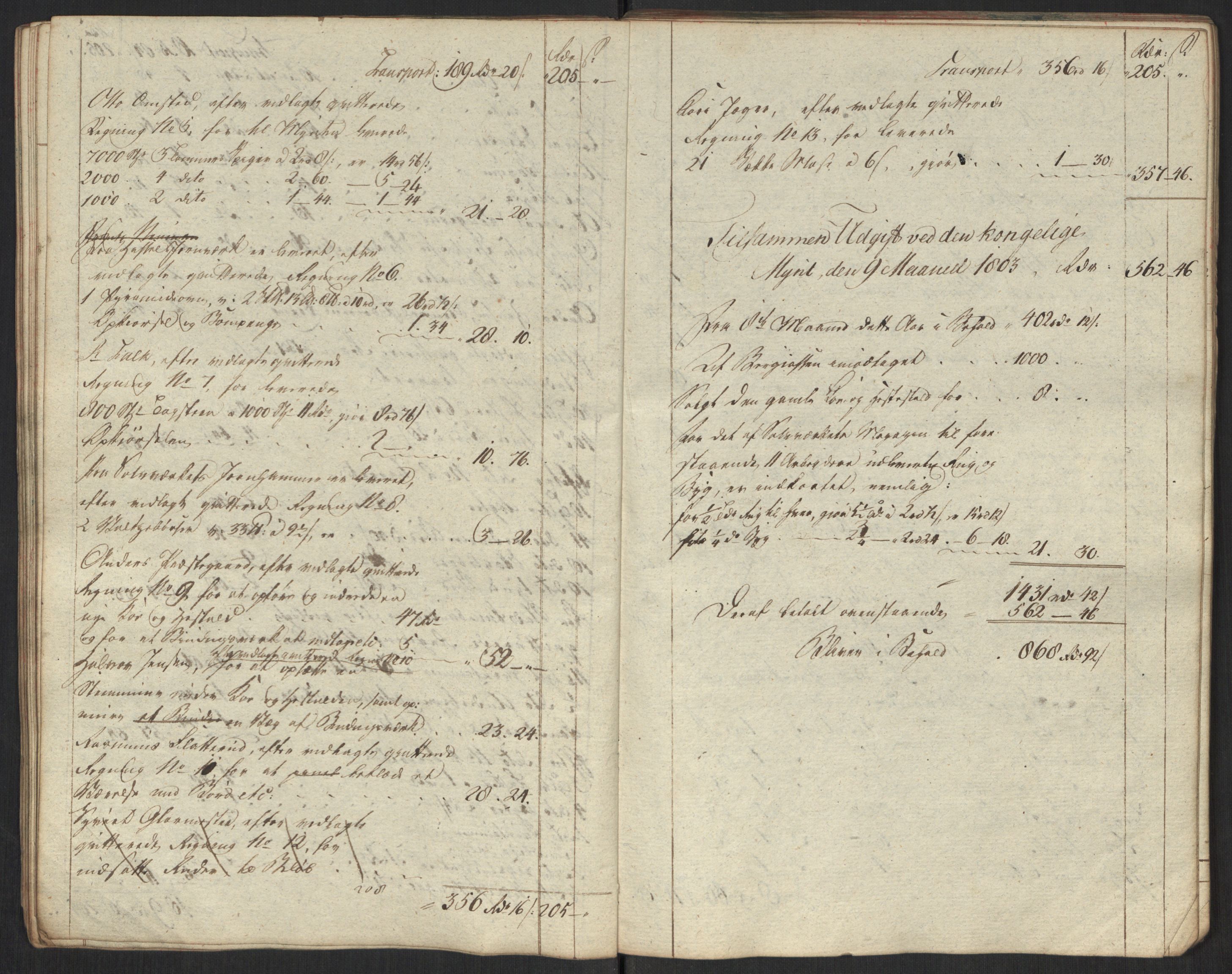 Rentekammeret inntil 1814, Realistisk ordnet avdeling, AV/RA-EA-4070/Oa/L0010: [Y8]: Regninger for Kongsbergs mynt., 1760-1805, s. 644